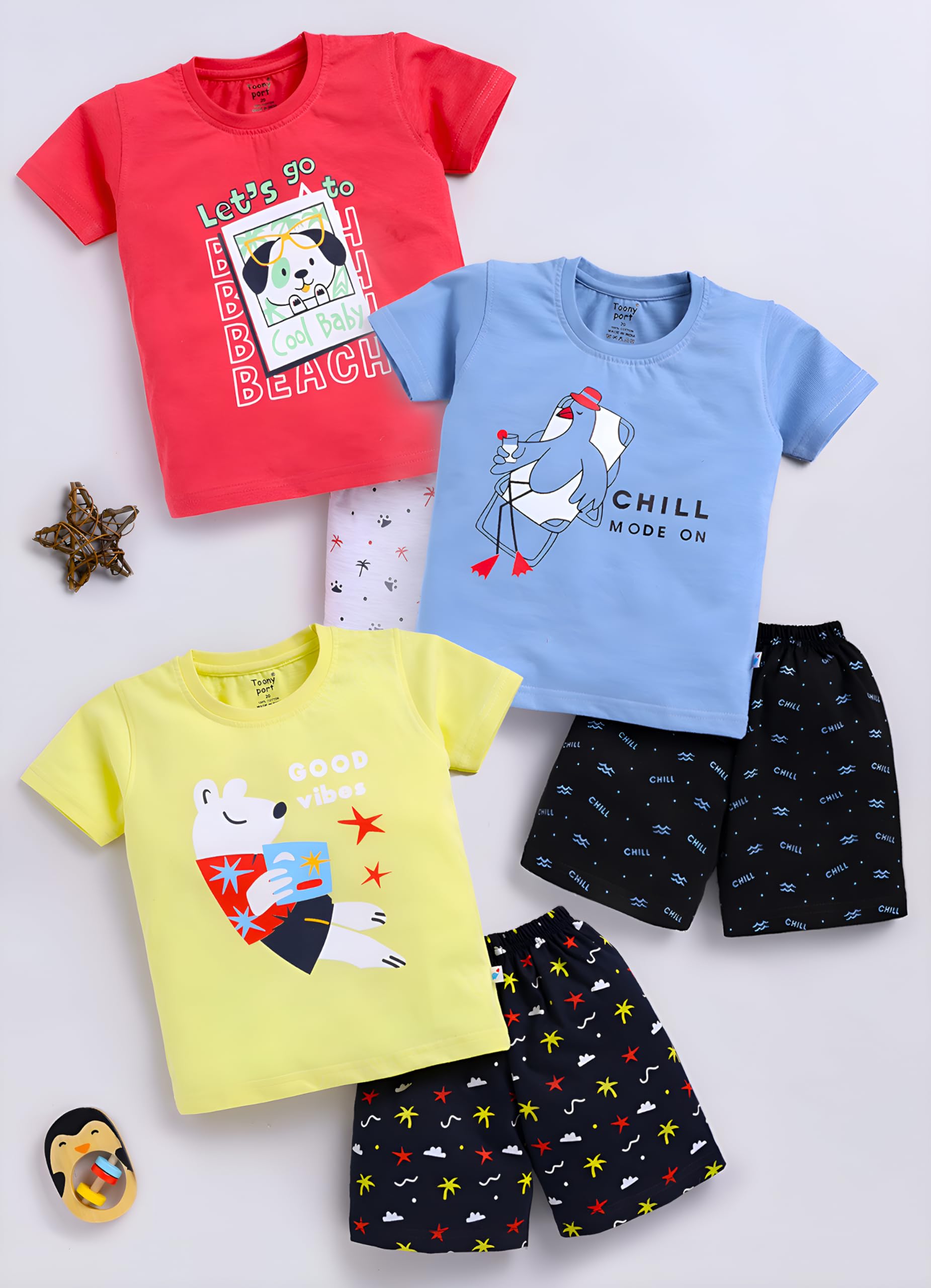 Toonyport Boys T-Shirt & Shorts Set - Multicolour - Image 3