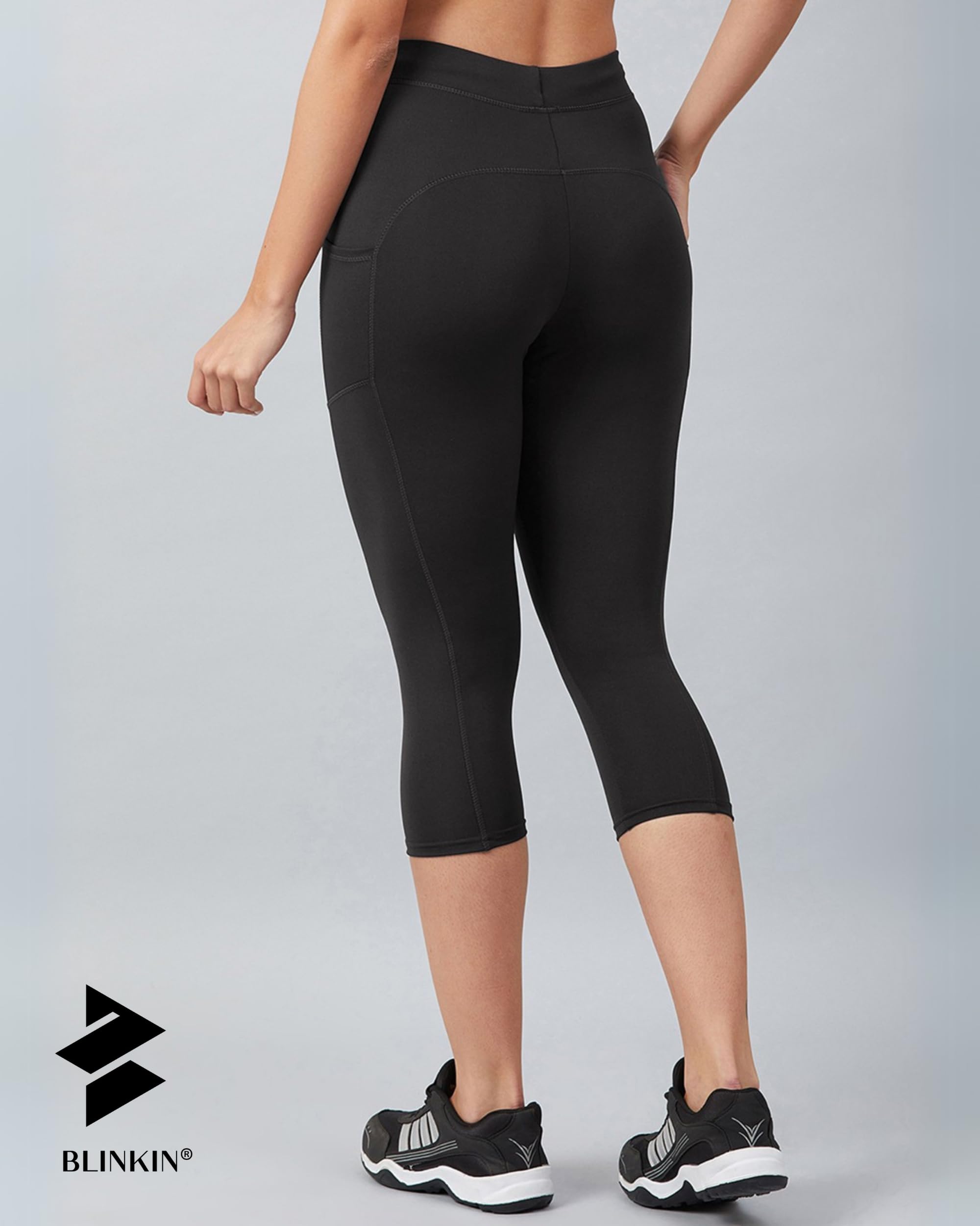 BLINKIN Gym Pants for Women - Capri with Side Pockets - Image 2