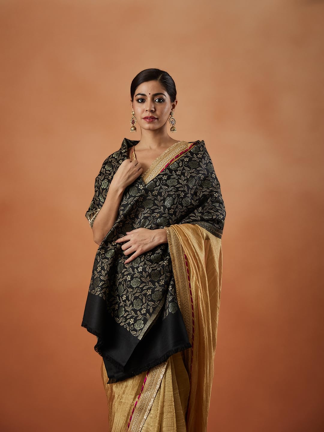 Pashmoda Women Gulnari Kaani Wool Blend Stole - Image 2