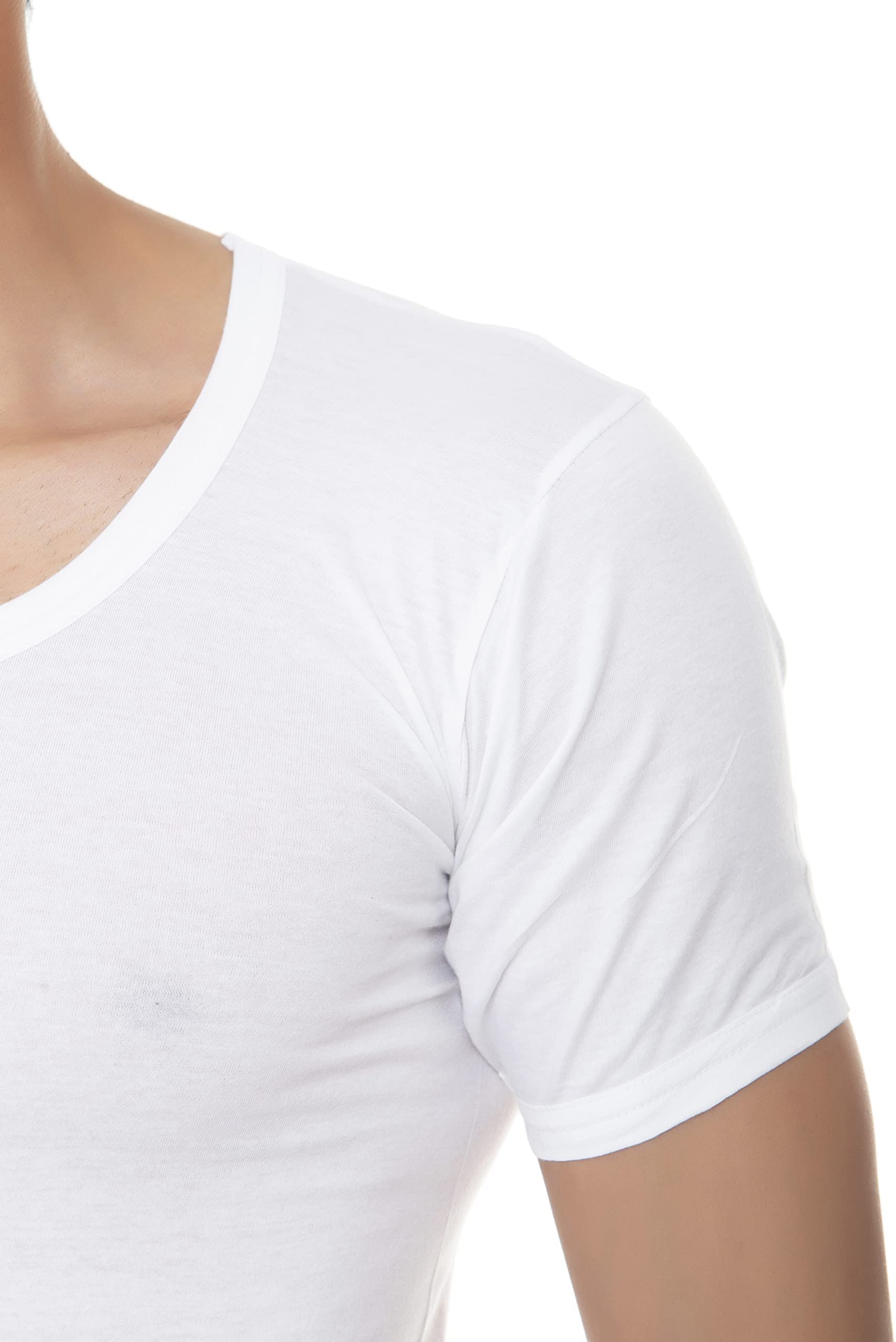 VIP Men Cotton Half Sleeves Vest - White - Image 3