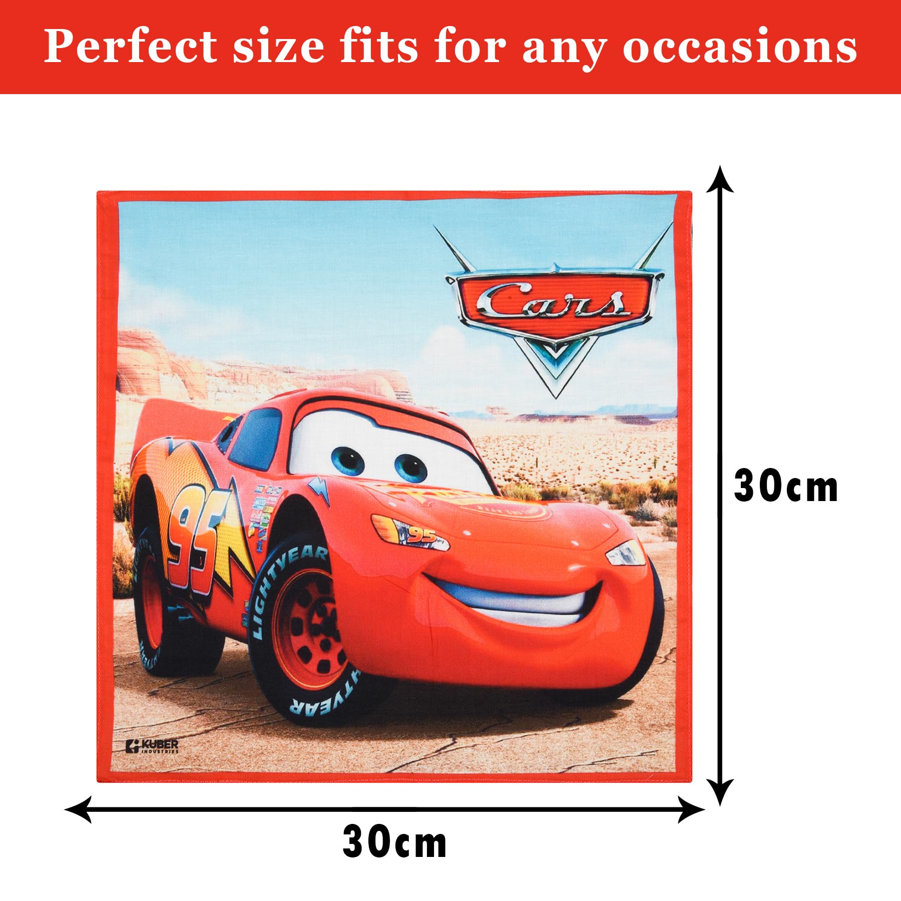 Disney Cotton Handkerchiefs for Boys & Girls - Red - Image 2