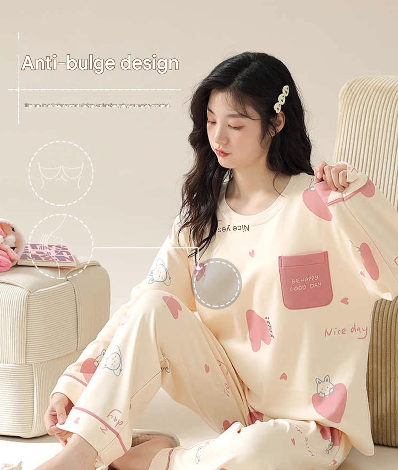 Celary Korean Style Women's Night Suit - Image 5