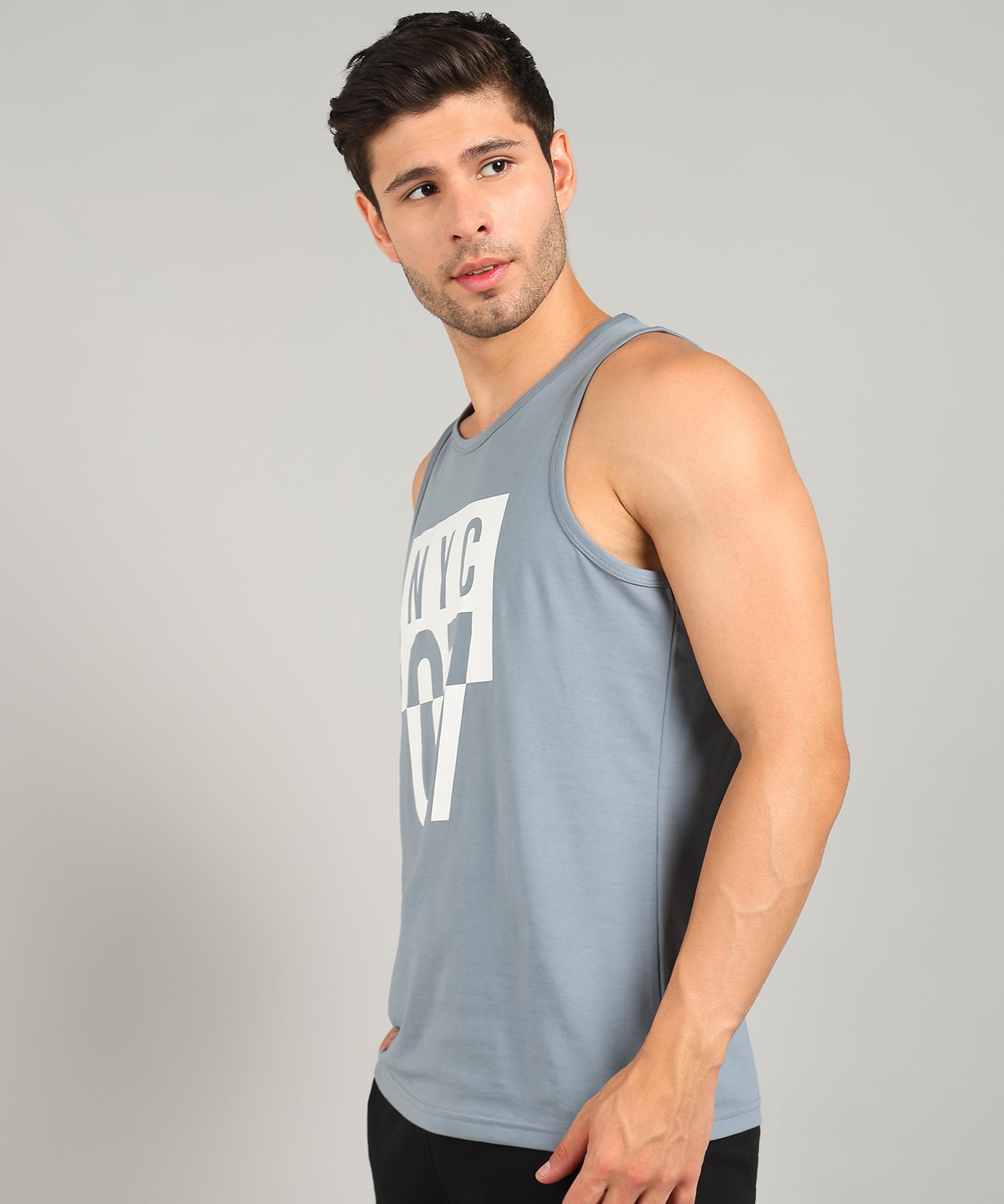 Alan Jones Men's Printed Sleeveless T-Shirt - Flint Stone - Image 2