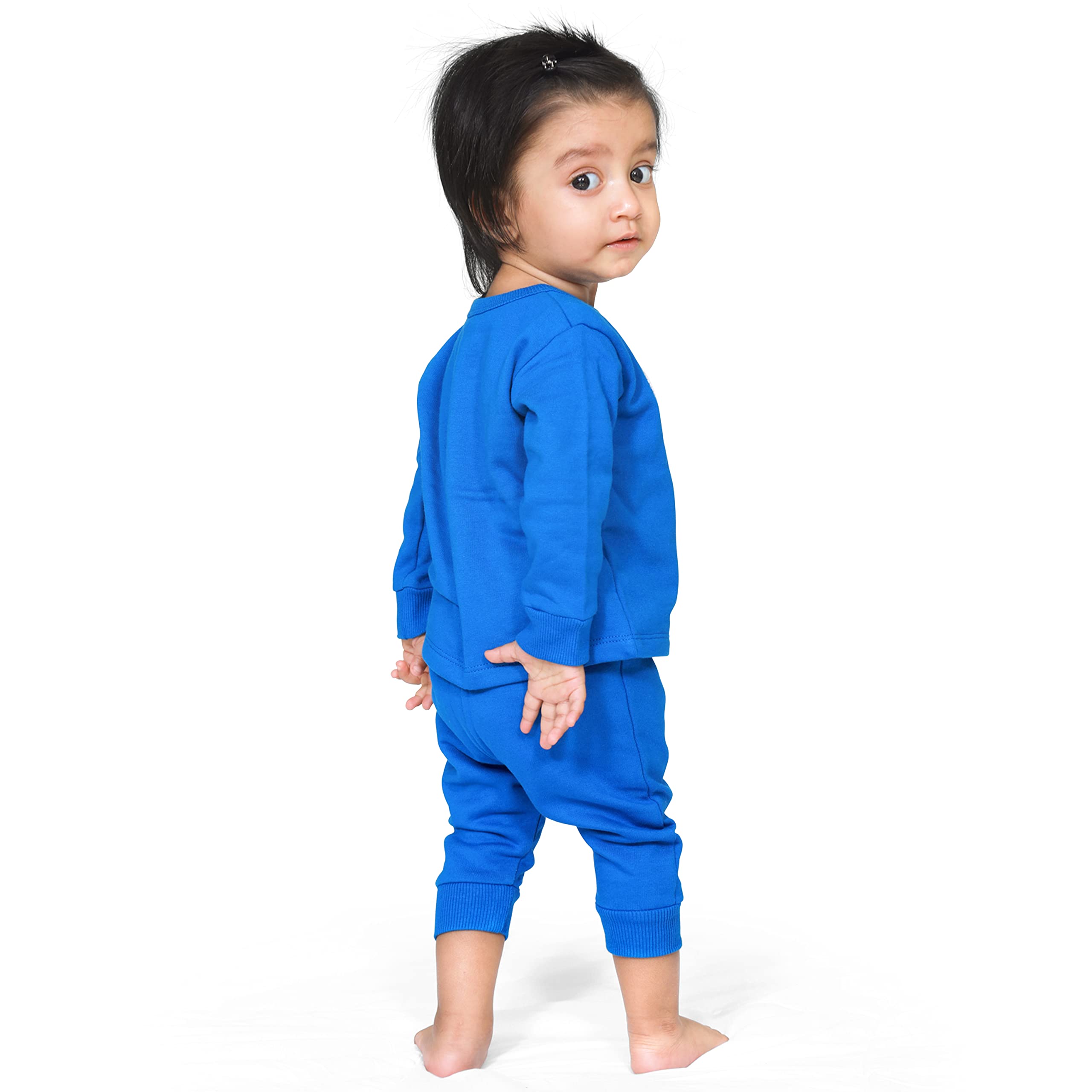 Blue Polar Bear Cotton Fleece Clothing Set for Baby - Image 4