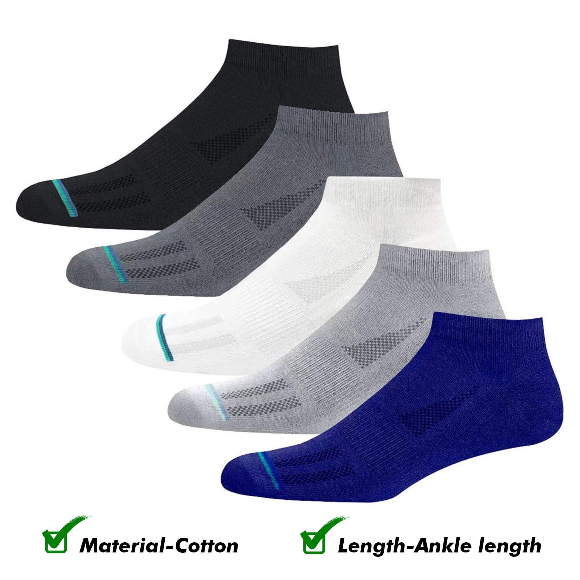 UNAAR Multicolor Ankle Socks for Men & Women - Image 2