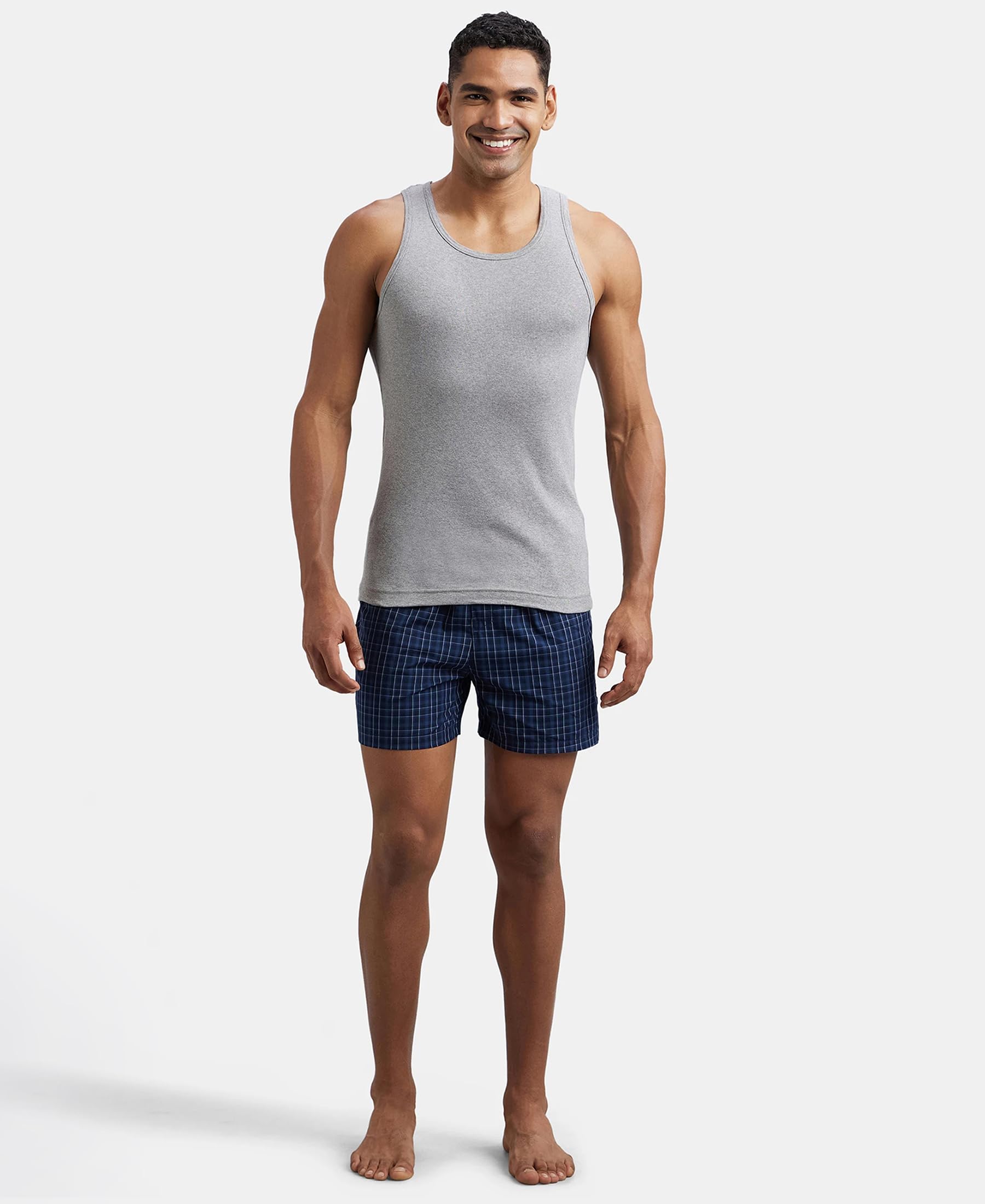 Jockey Men's Cotton Sleeveless Vest - Grey Teal - Image 4