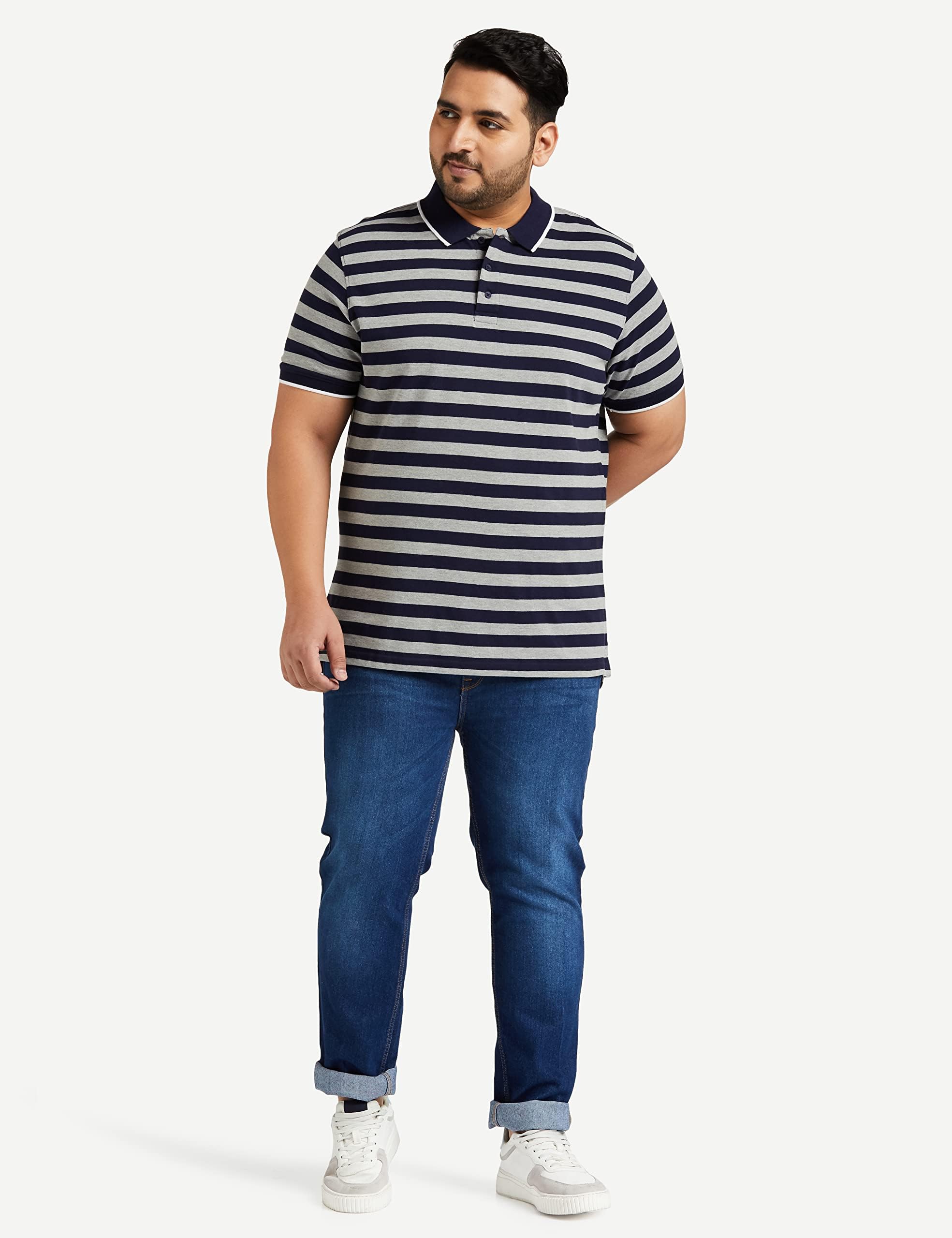 Amazon Men Cotton Rich Striped Polo T Shirt - Image 5