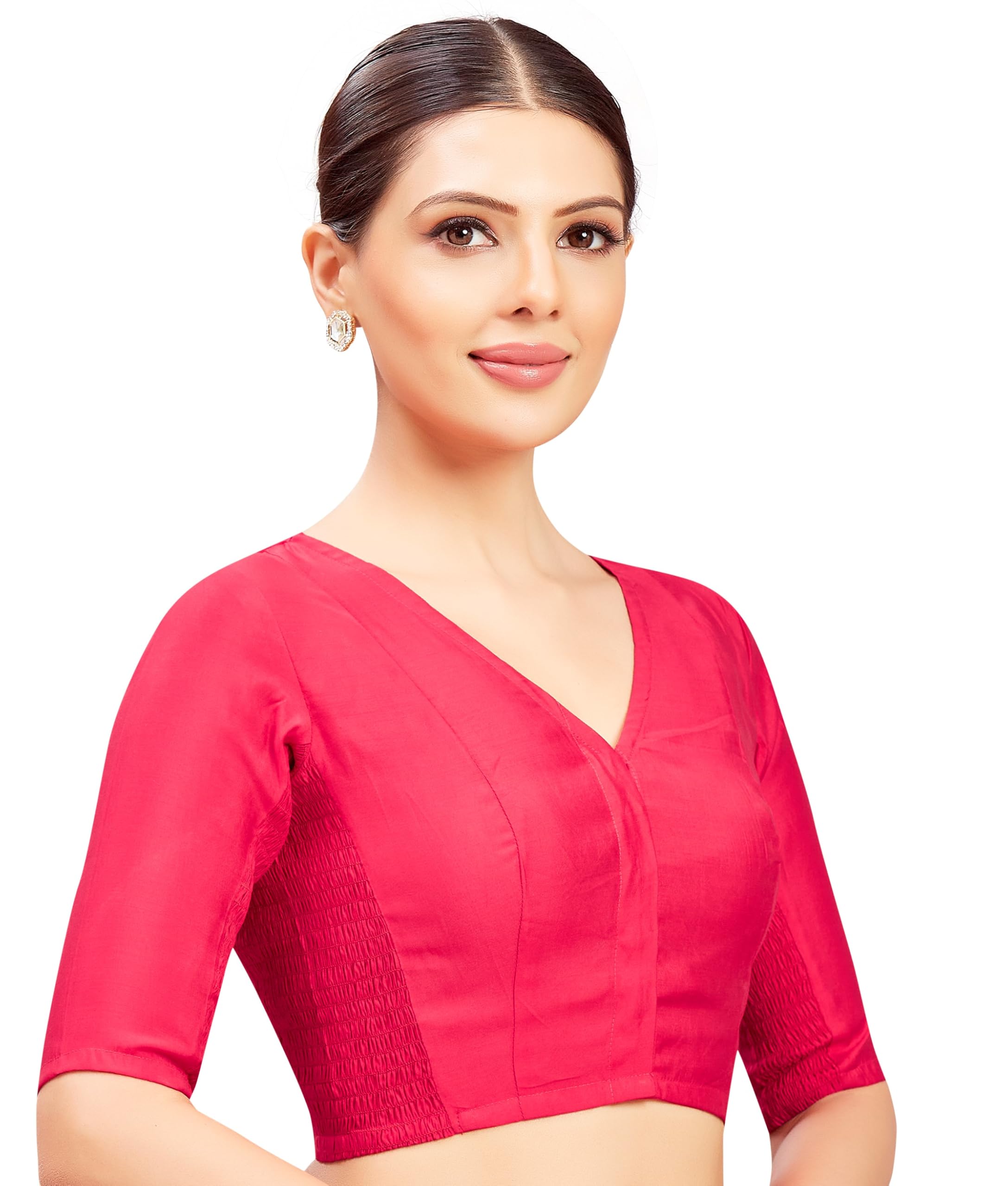 Studio Shringaar Pink Cotton Silk Saree Blouse