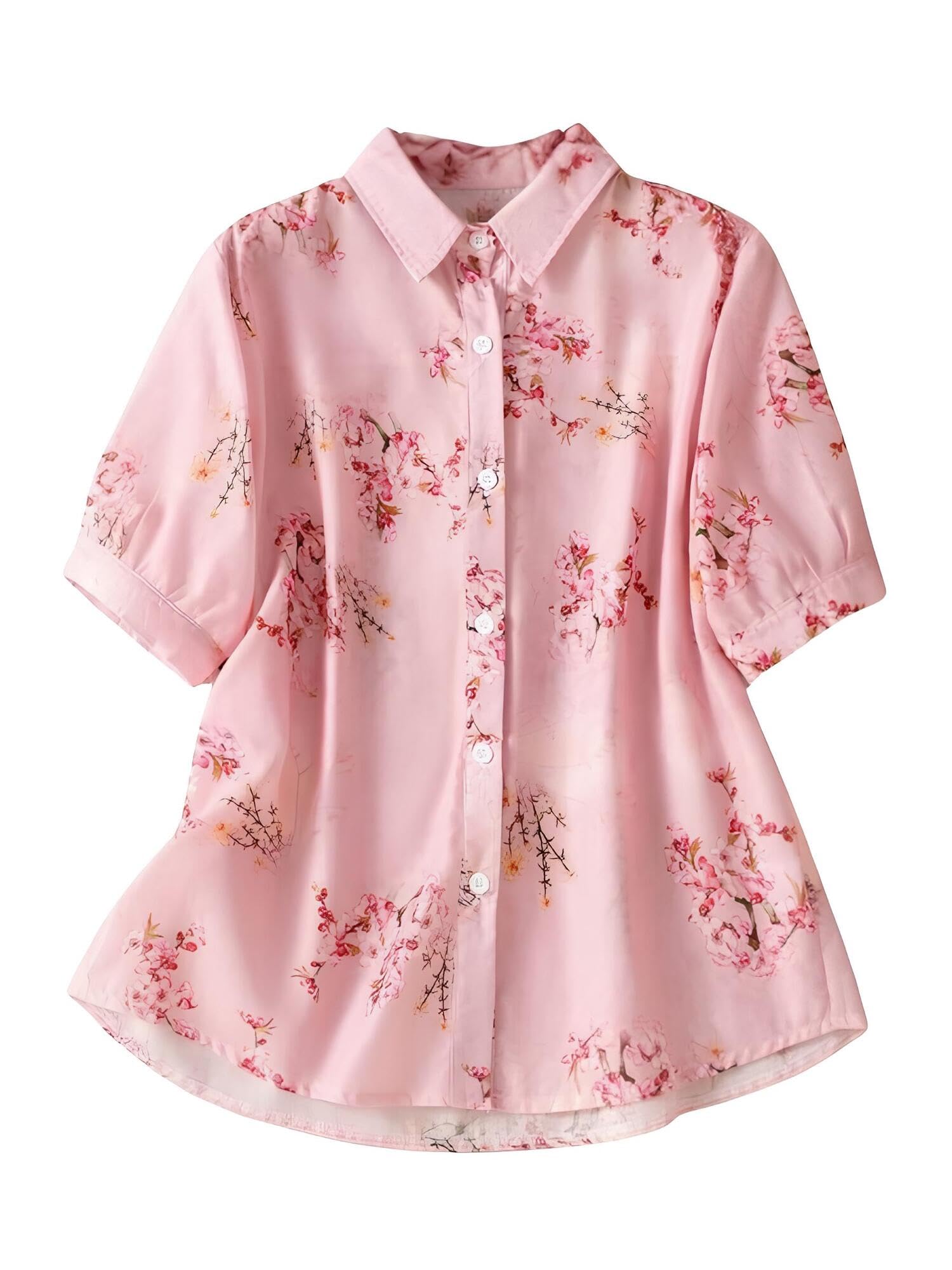 Western Shirt for Women - Blush Pink Floral