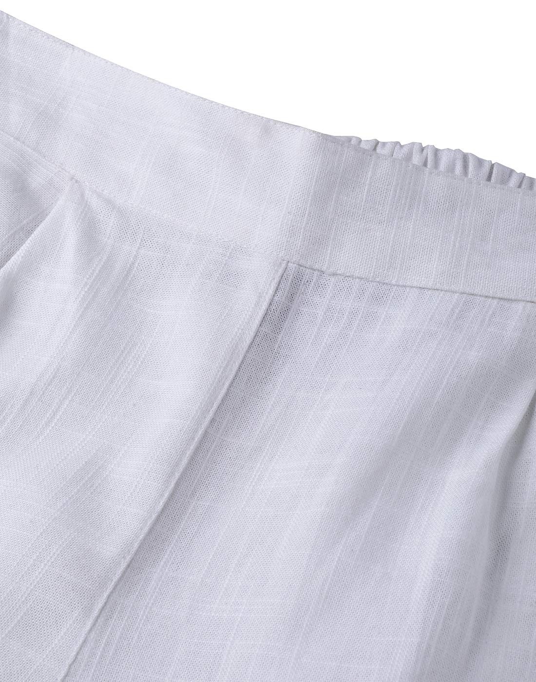 Yash Fashion Women's Cotton Slub Trouser - White - Image 5