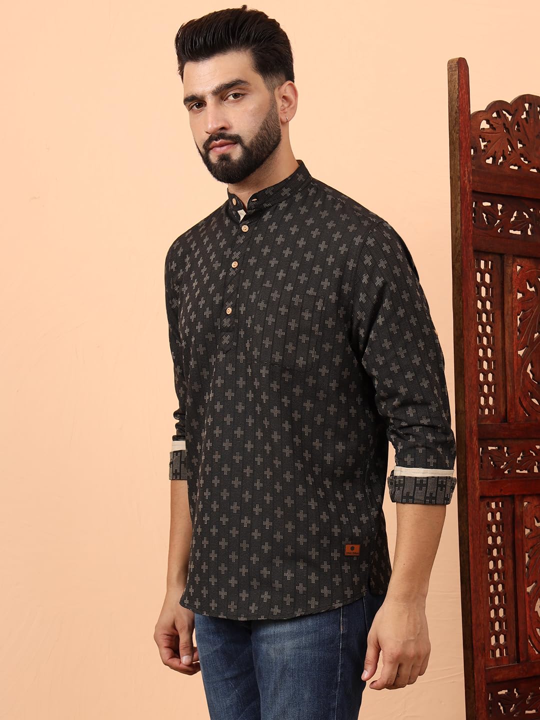 CHIKAN Men Cotton Kurta - Image 4