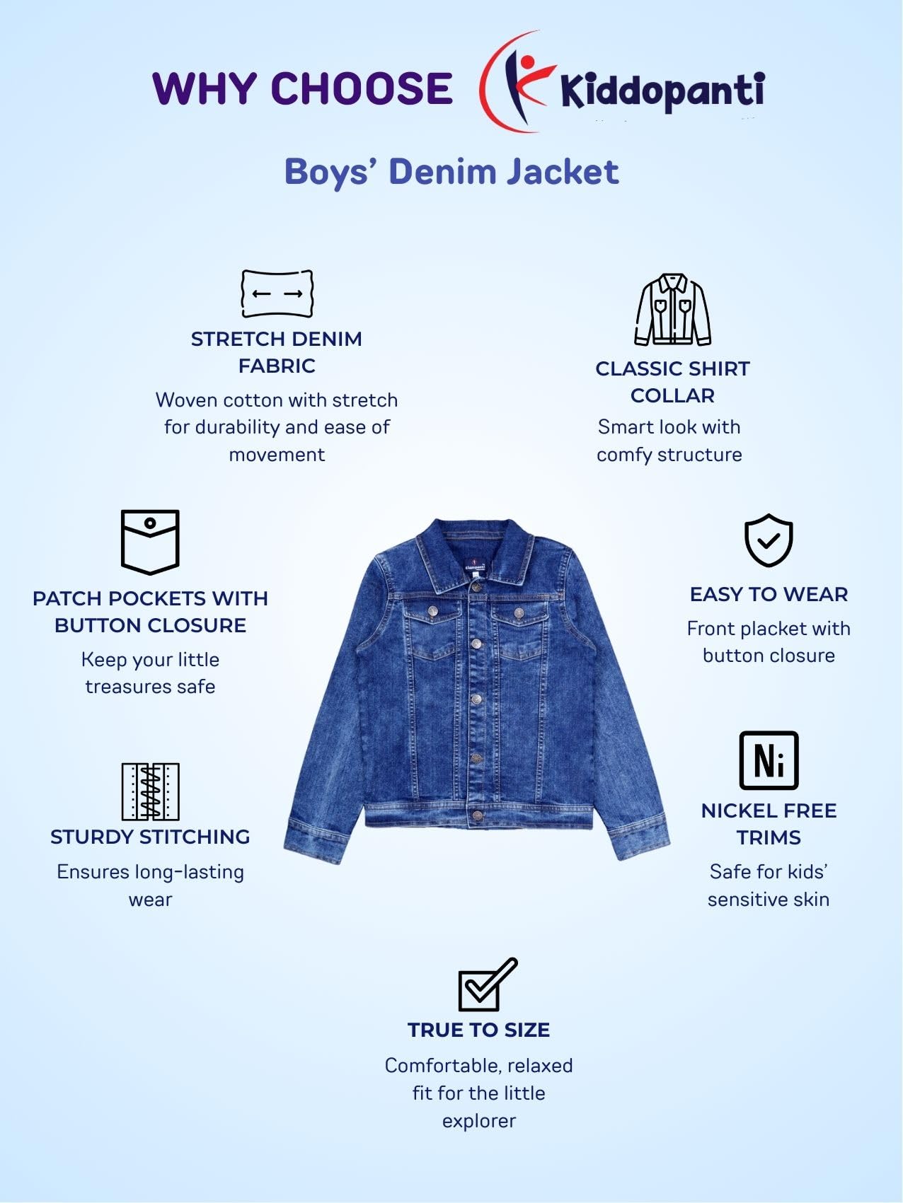 KiddoPanti Boys Denim Jacket - White - Image 2