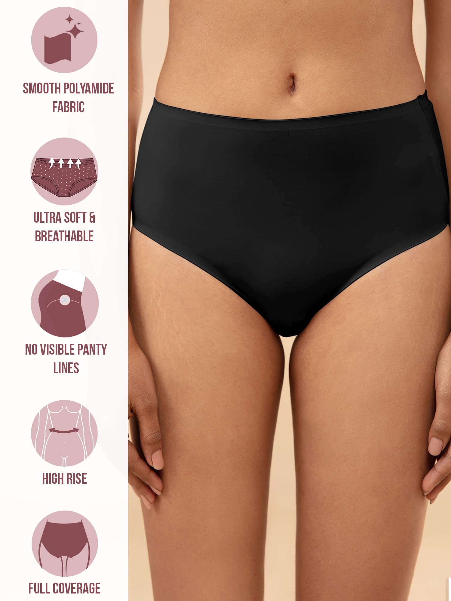 NYKD High-Waisted Boyshorts for Women - Anthracite - Image 2