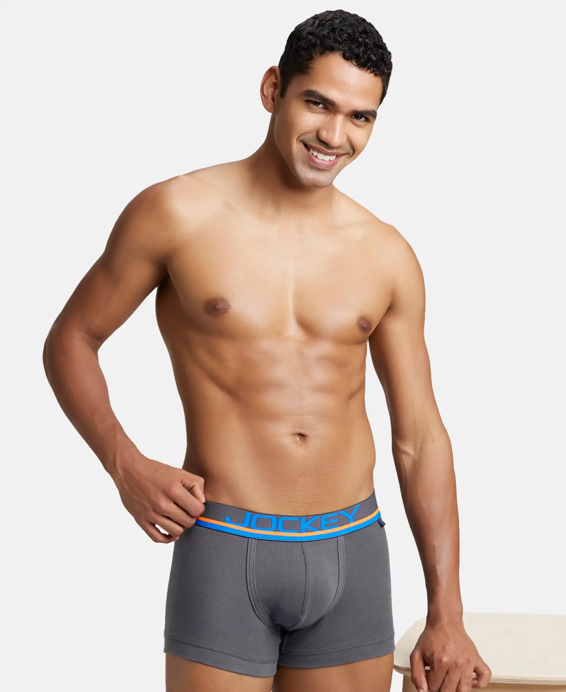 Jockey Men Super Combed Cotton Rib Trunk - Image 5