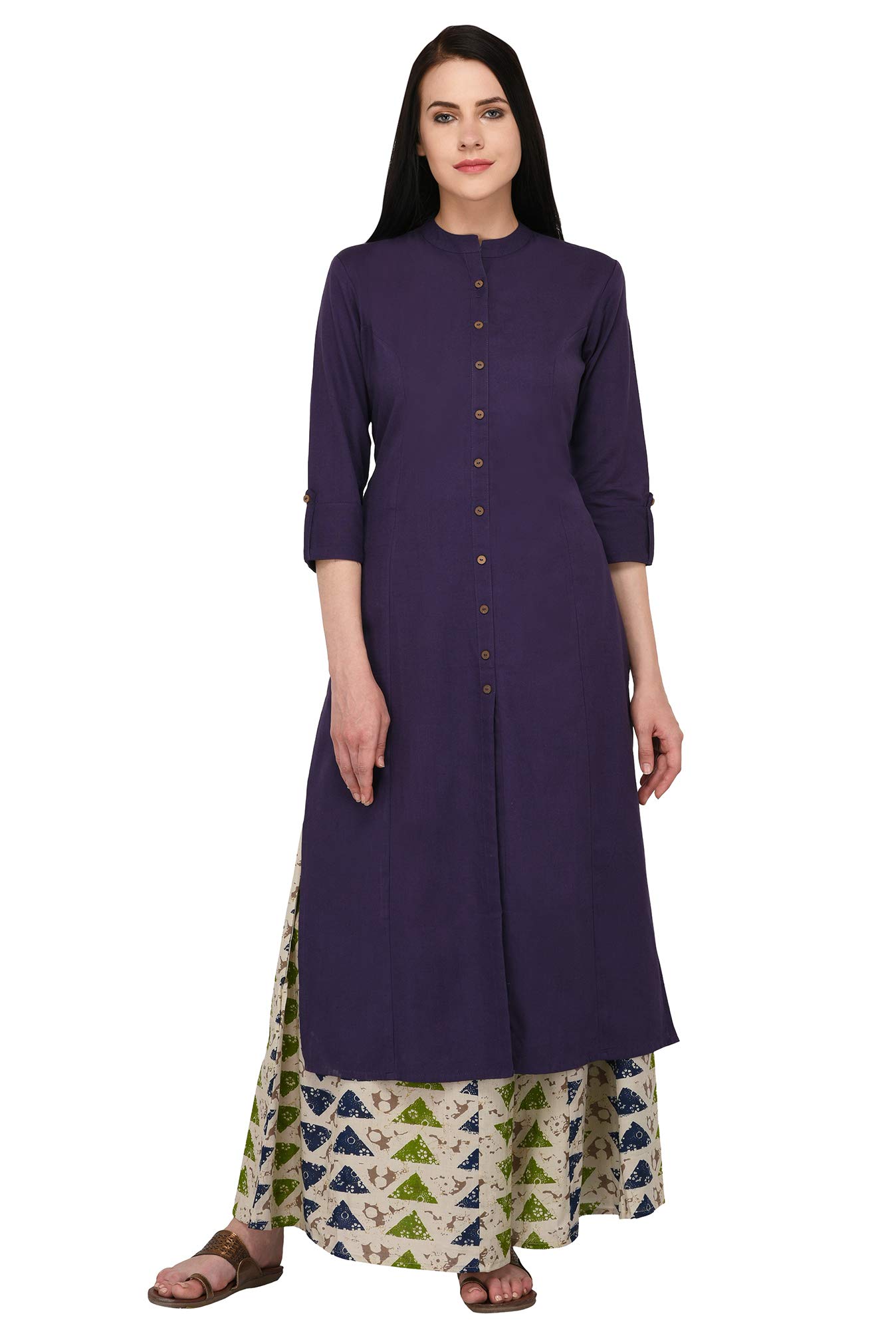 Pistaa Purple Cotton Salwar Suit for Women - Image 4