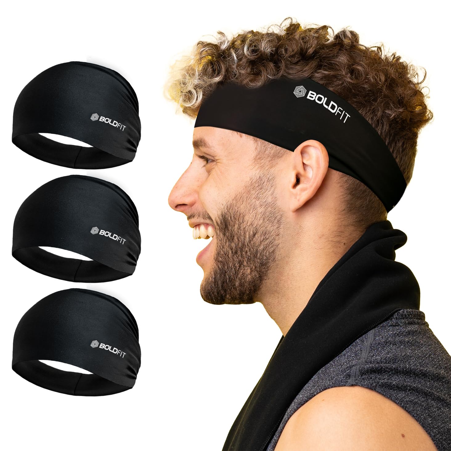 Boldfit Lycra Wide Headband for Men & Women