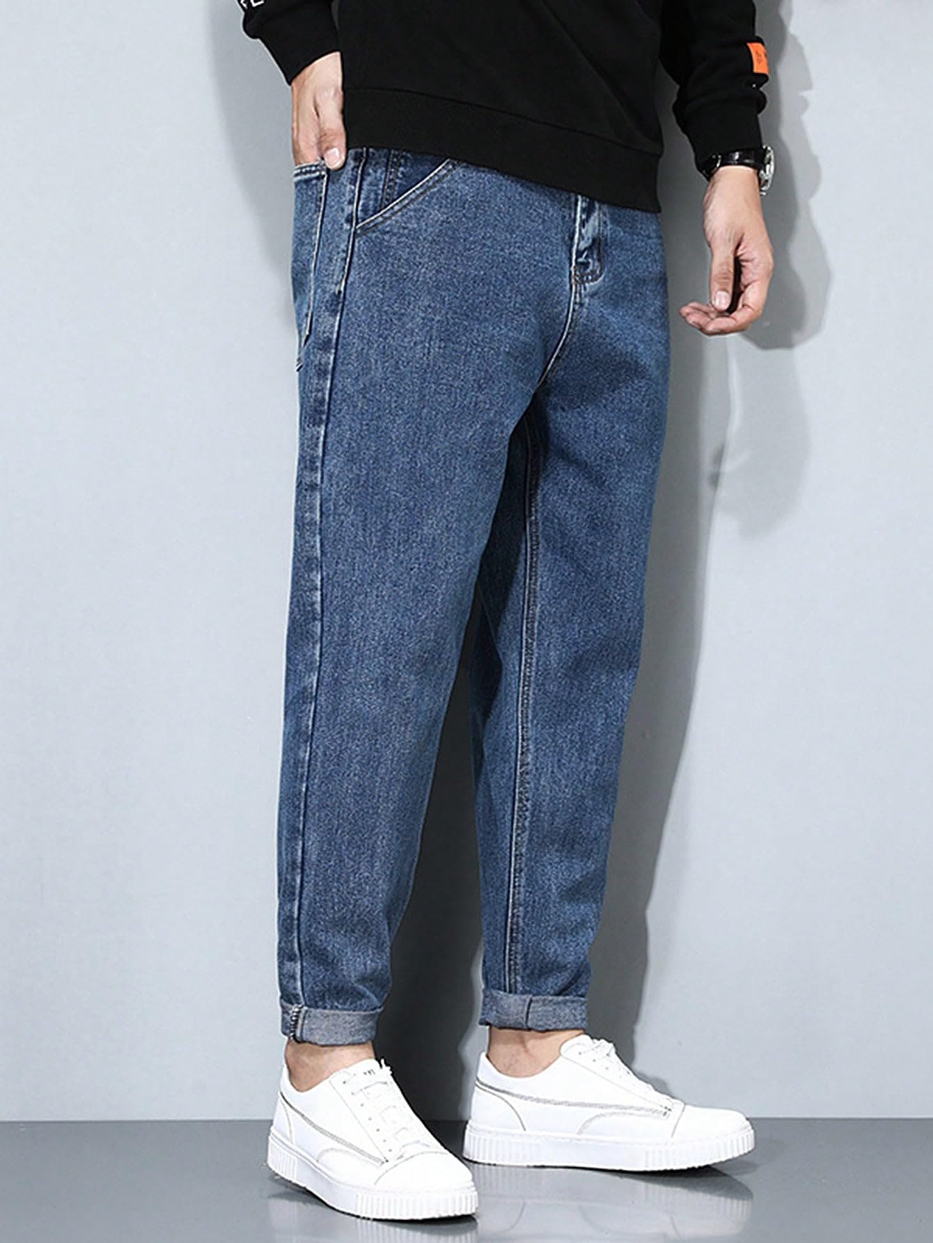 Ben Martin Tapered Fit Jeans for Men - Dark Blue - Image 4