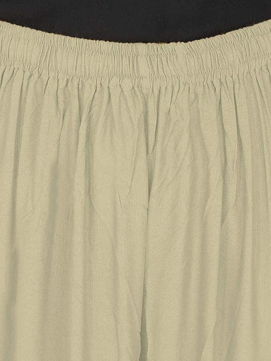 Fancy Star Women Solid Palazzo - Cream - Image 2