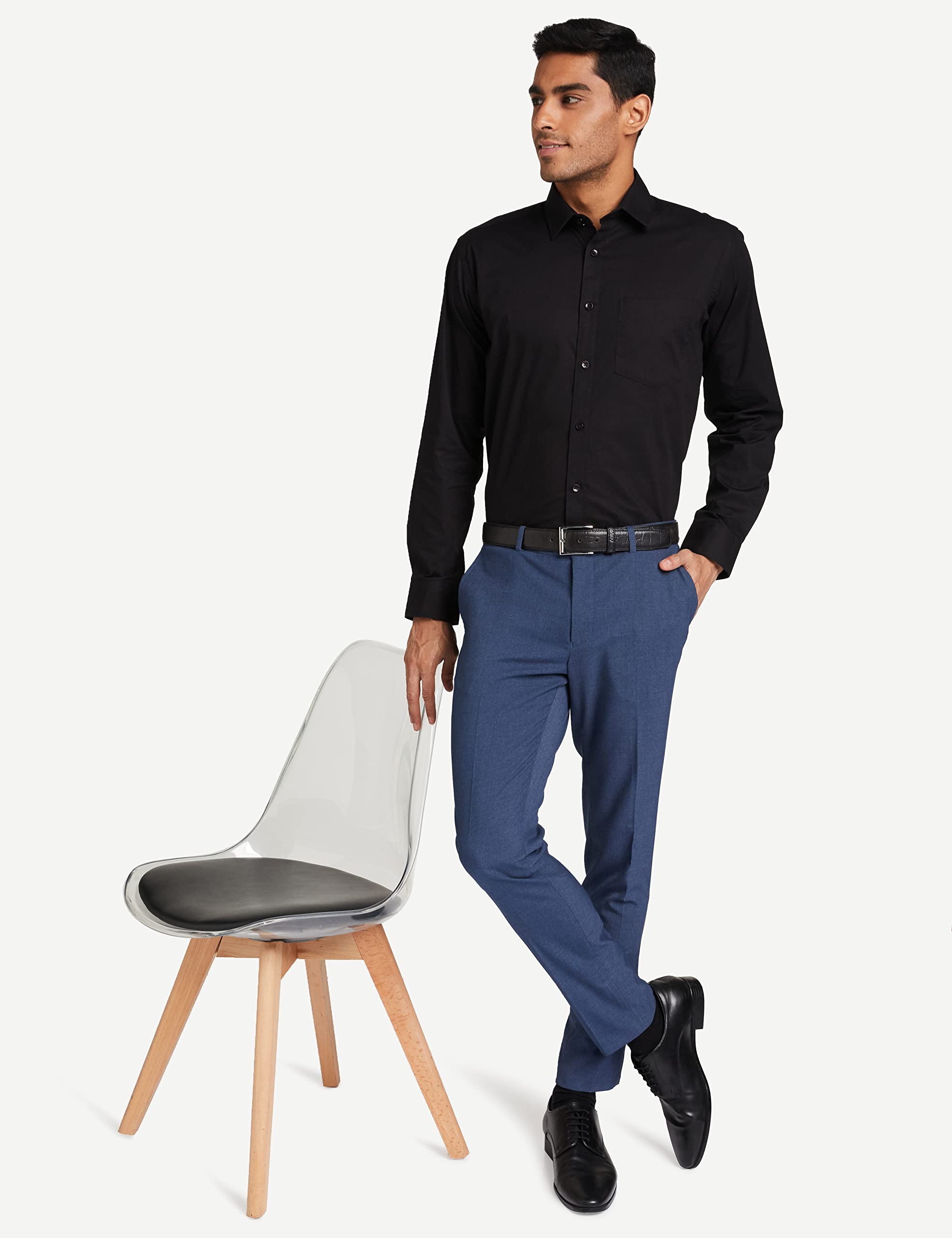 Symbol Men's Formal Shirts - Black & Dark Green - Image 4