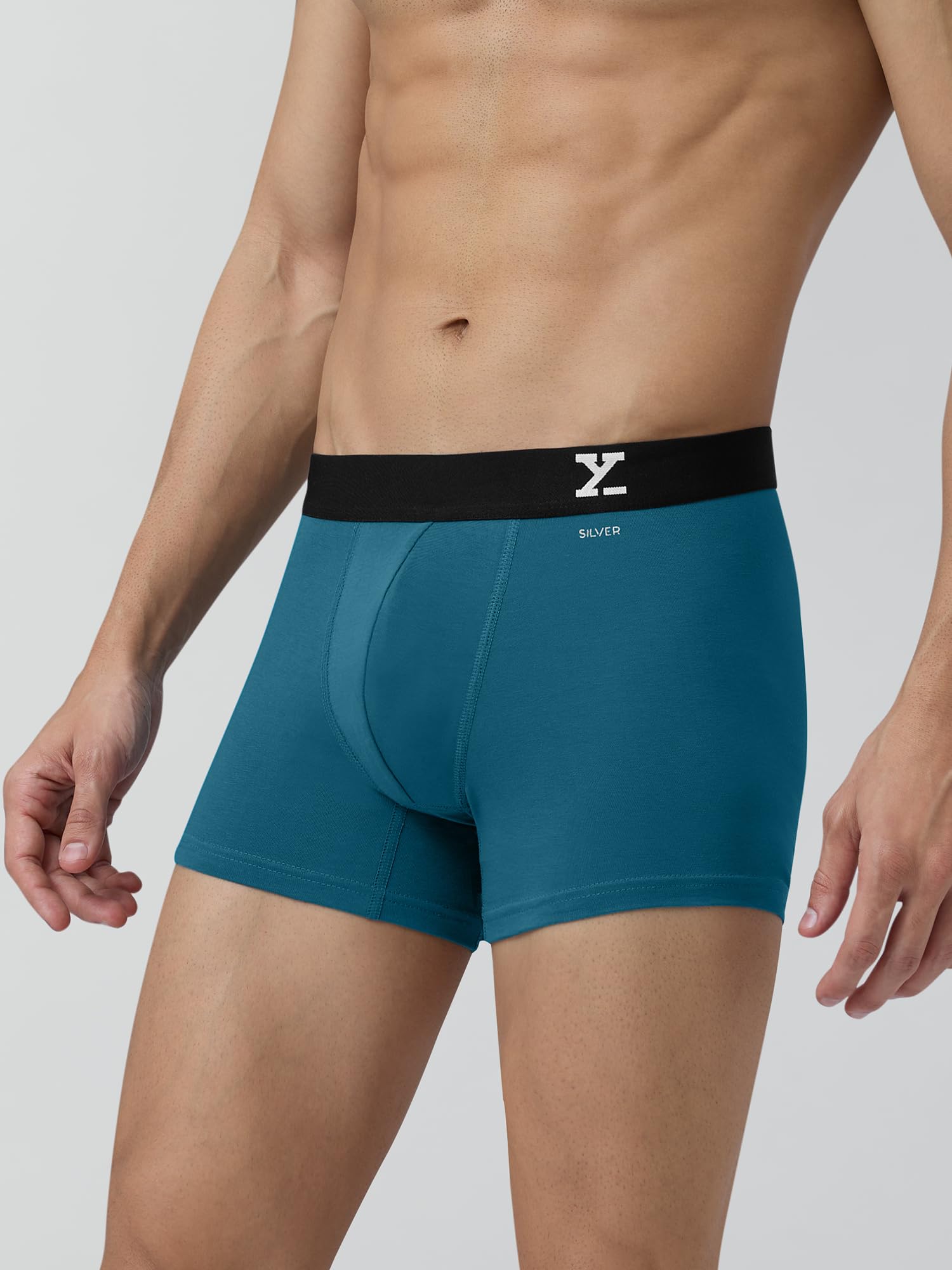 XYXX Men's Cotton Trunks - Legion Blue & Frost Grey - Image 3
