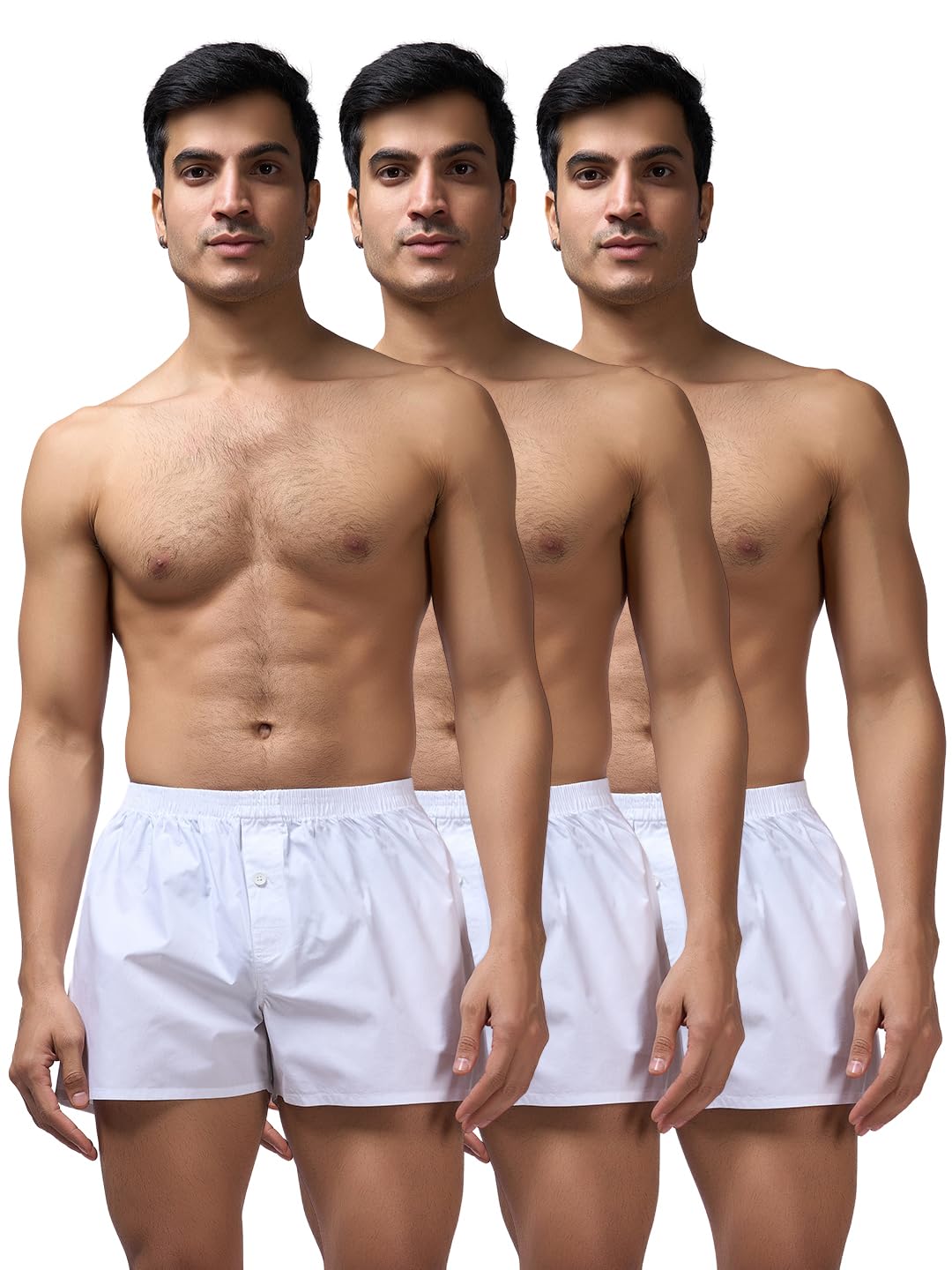 RAMRAJ Men Inner Boxer Shorts - White