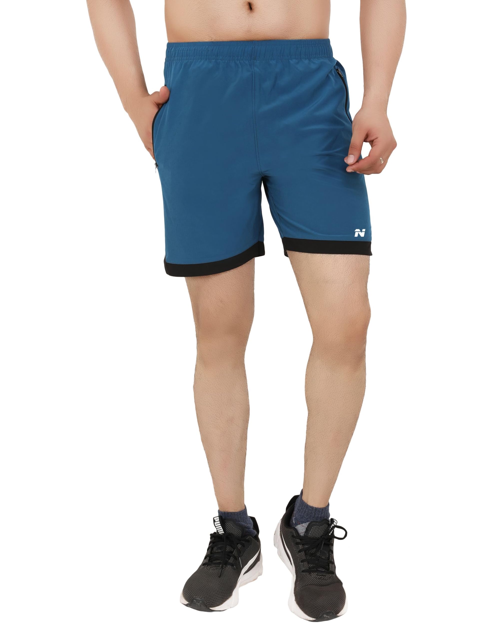 NINQ Mens Yoga Shorts with Pockets - Image 3