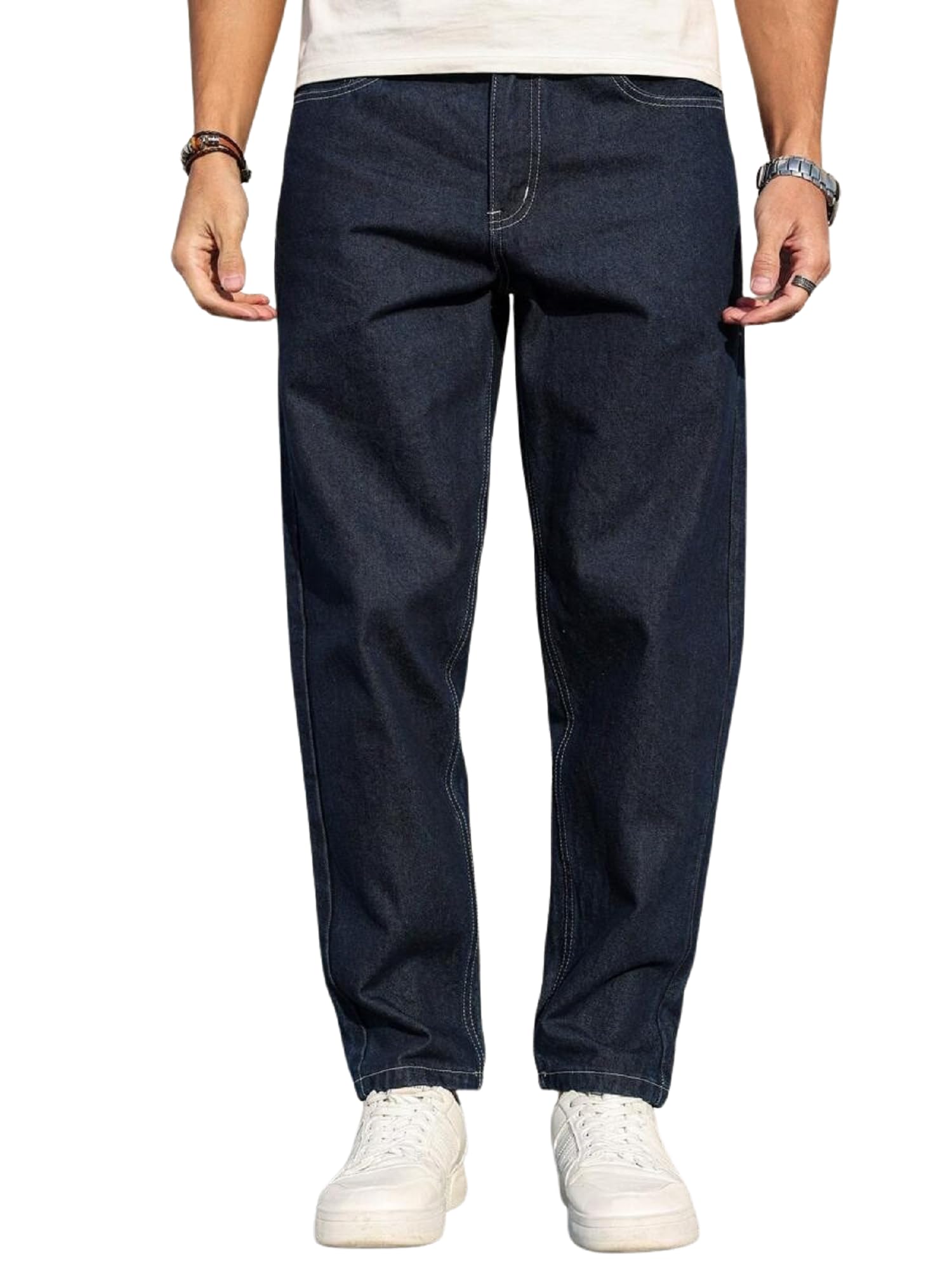 QNIM Men's Jeans - Dark Blue