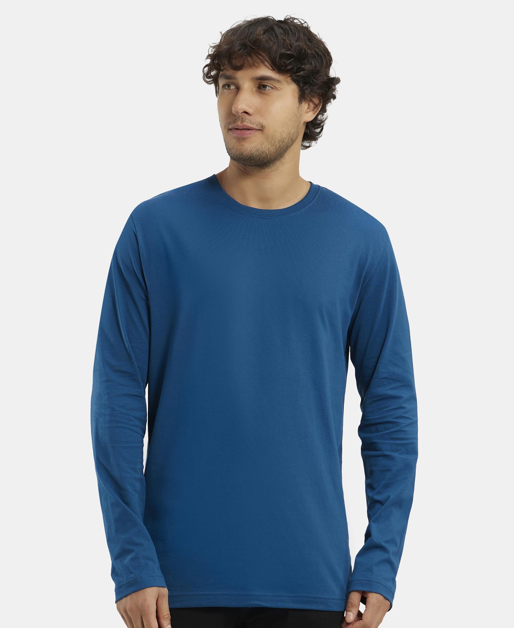 Jockey Men's Teal Full Sleeve T-Shirt - Image 5