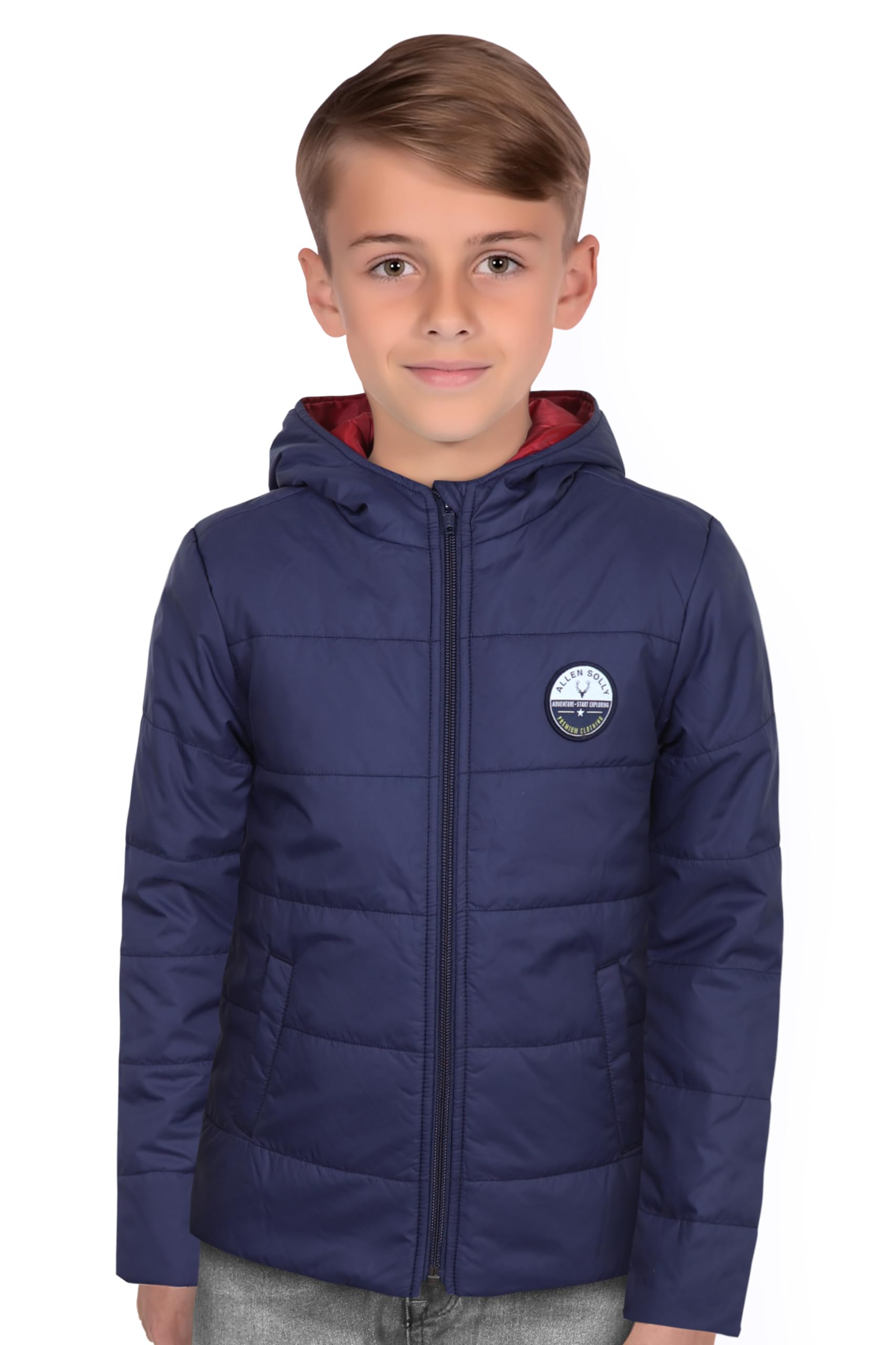 Allen Solly Girls Synthetic Jacket - Navy