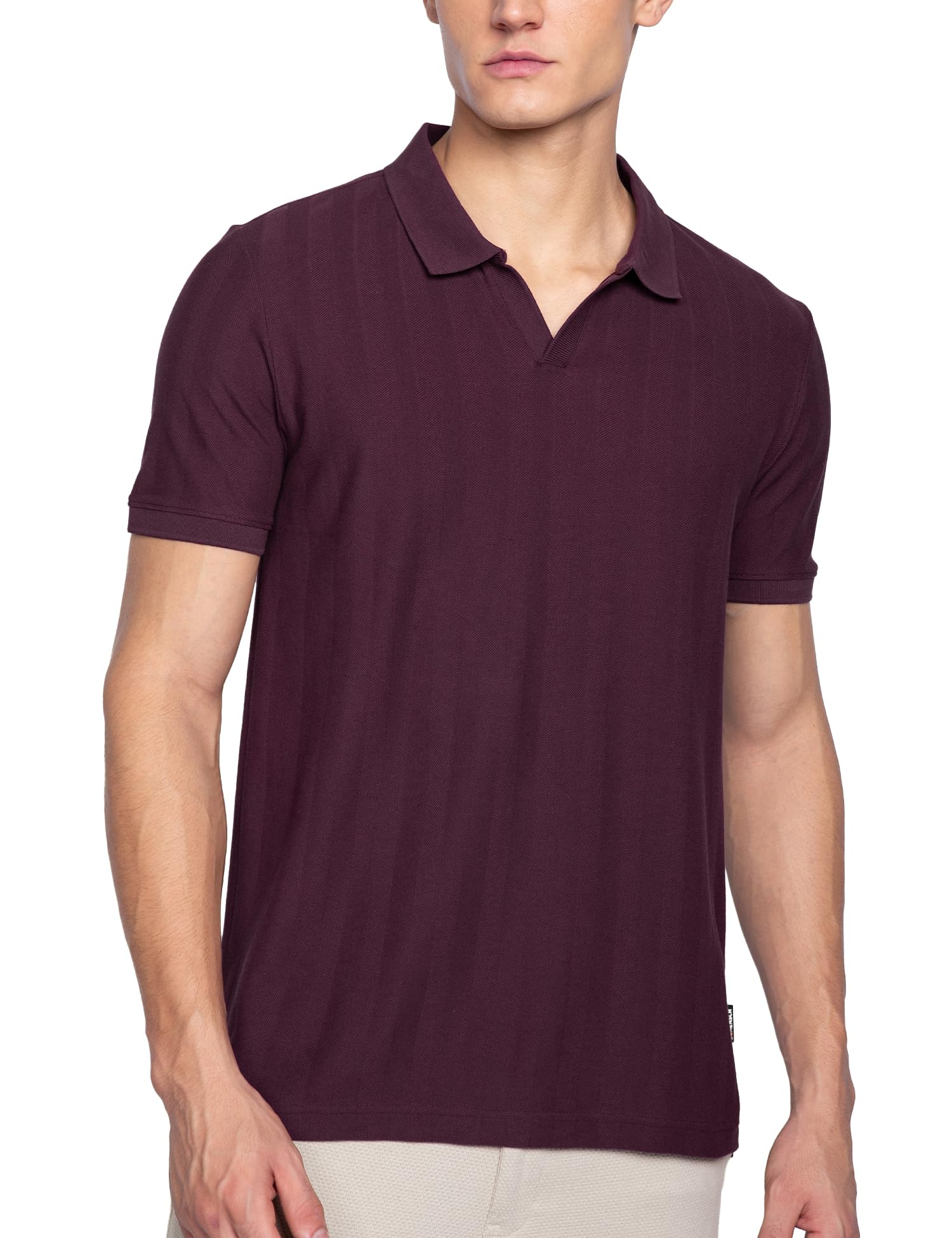 DAMENSCH Textured Polo T-Shirts for Women - Herringbone