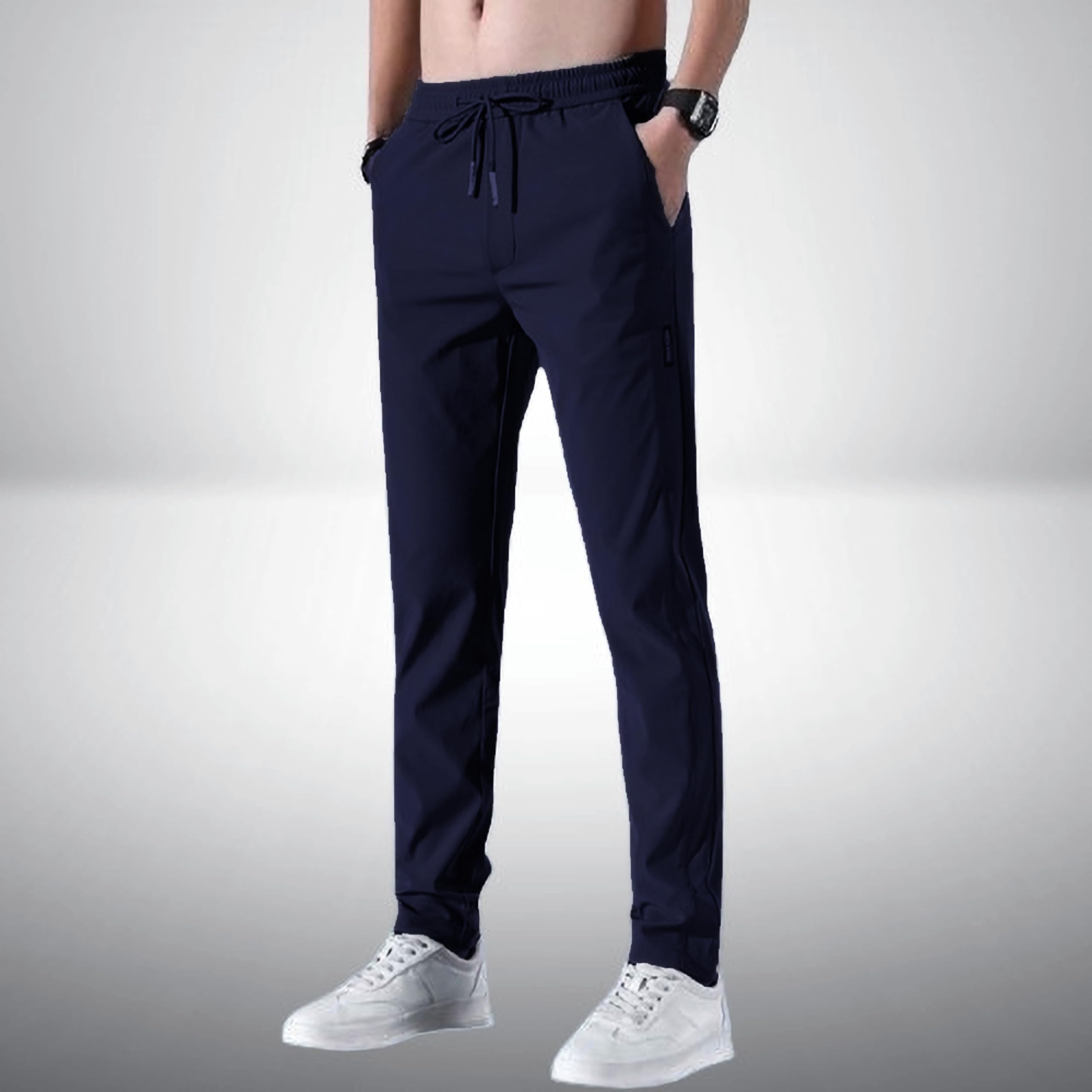 SERI Men's Lycra Jogger Pants - Navy Blue - Image 2