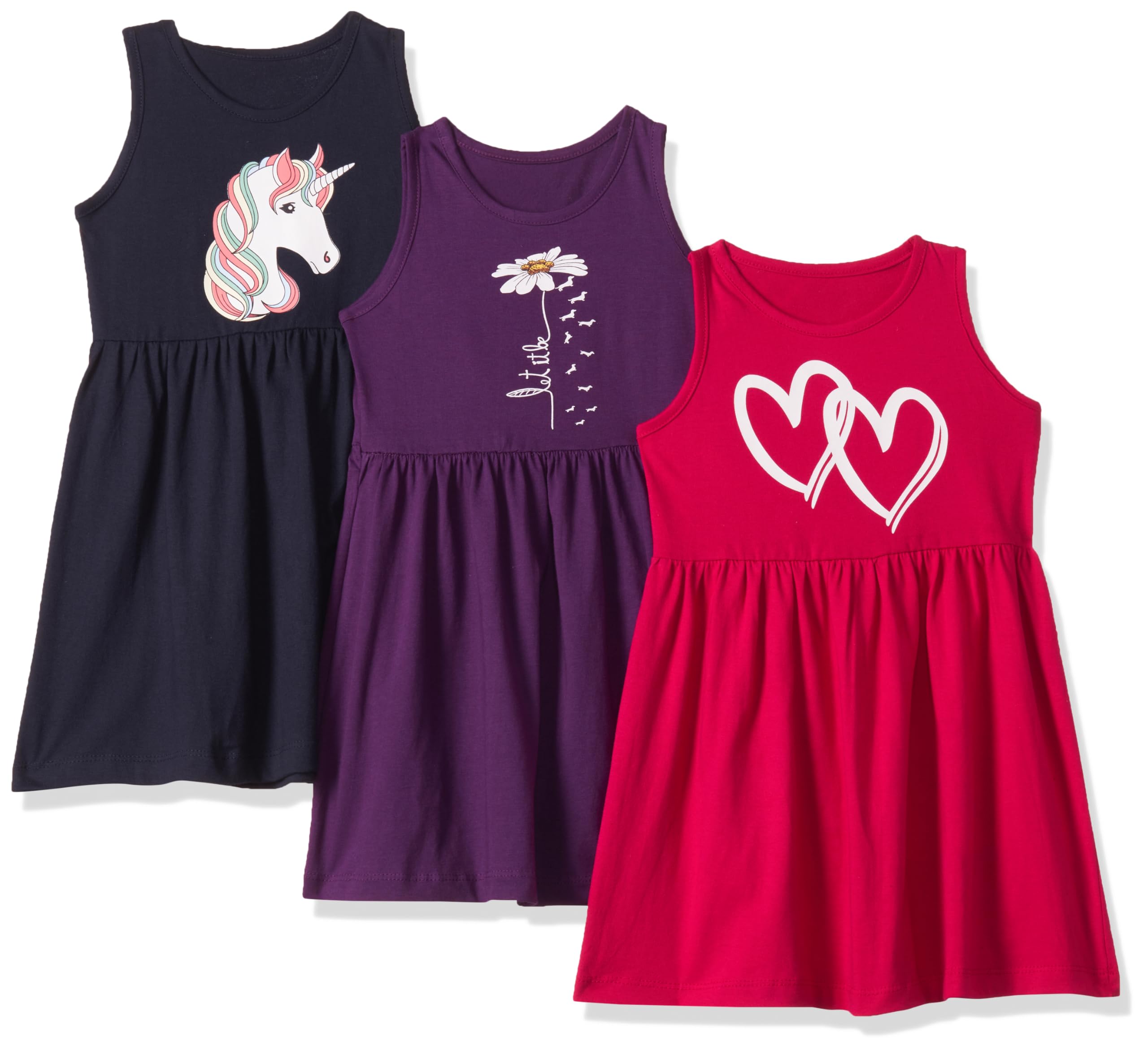 GarbGlide Girls Cotton Knee-Length Dress