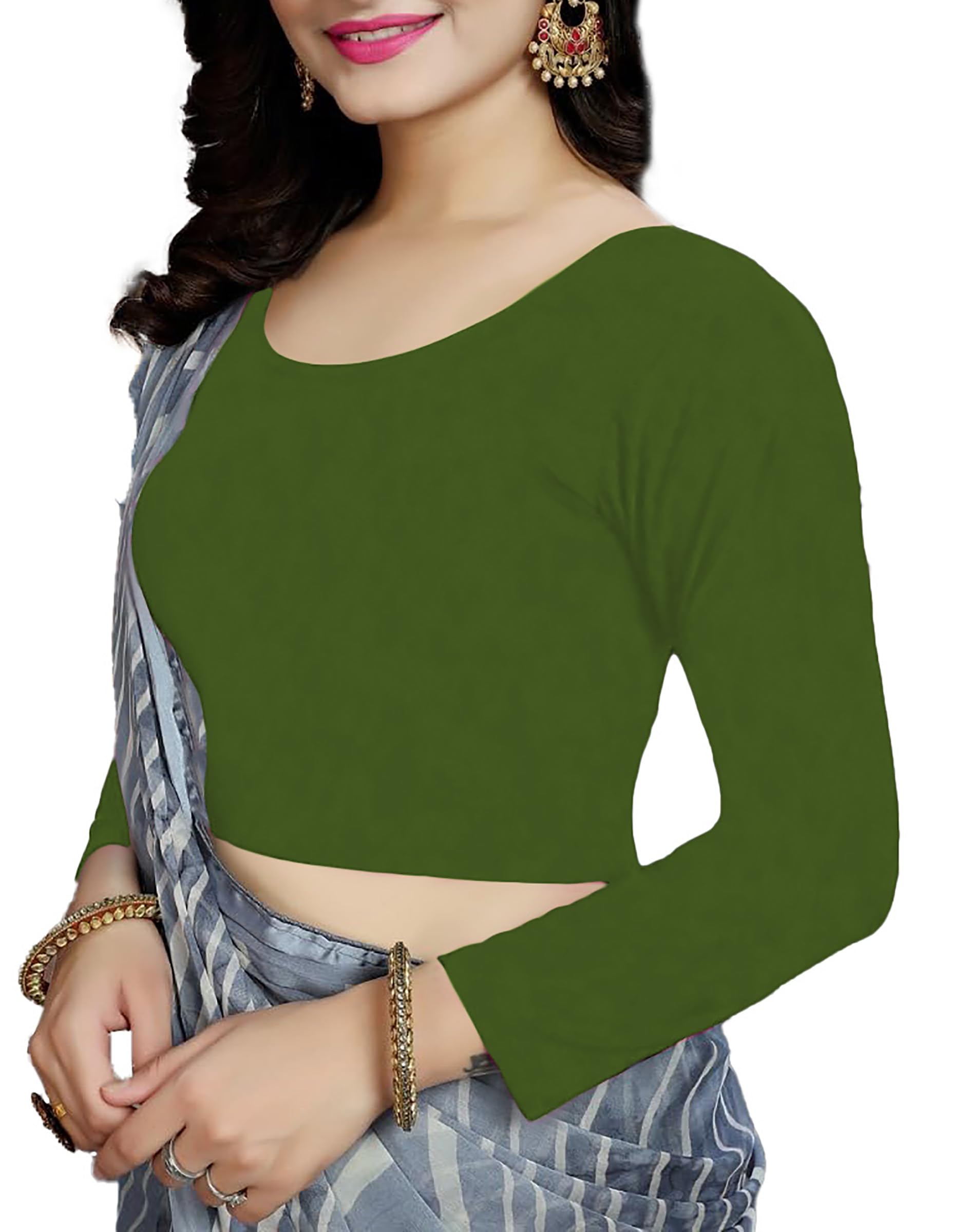GarbGlide Women's Cotton Stretchable Saree Blouses - Image 4