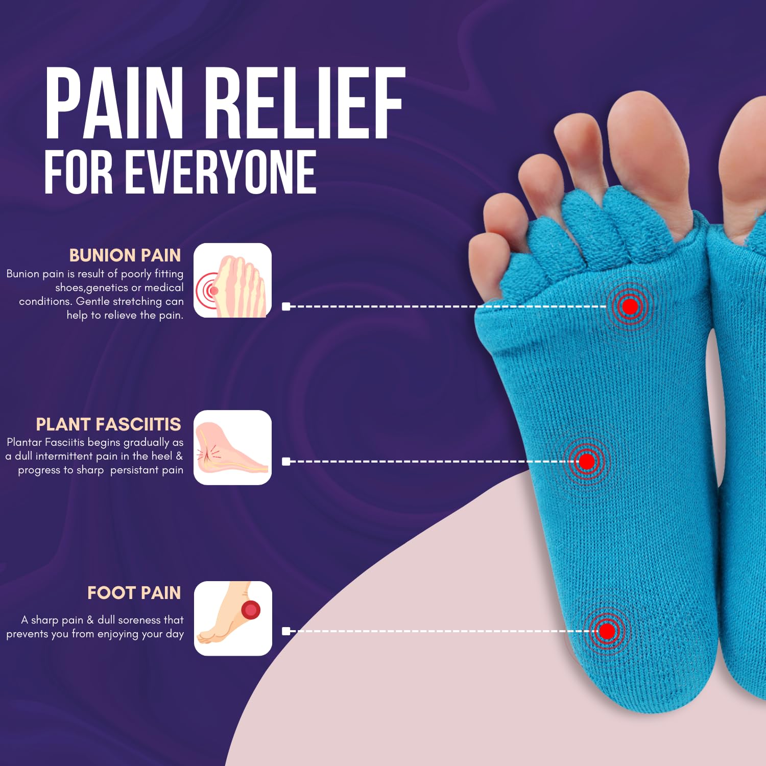 Slenop Toe Separator Socks for Men & Women - Image 3