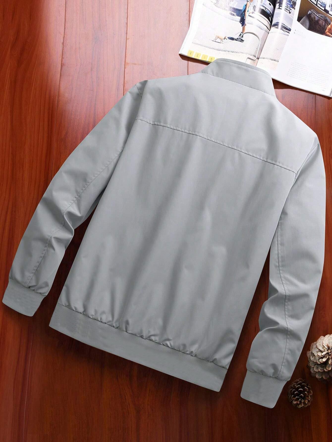 TAGAS Men's Grey Quilted Windbreaker Jacket - Image 3