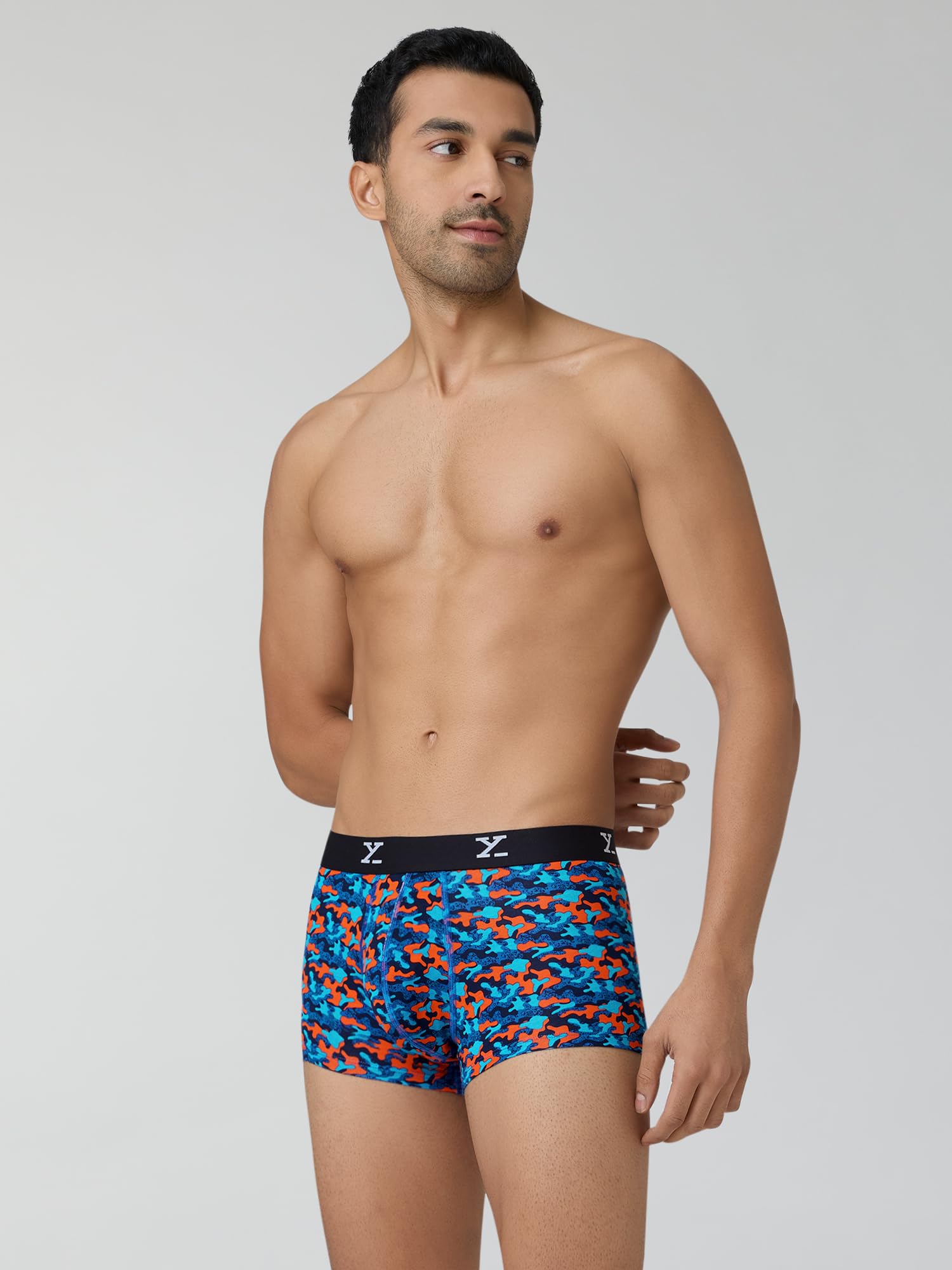 XYXX Men's Modal Trunks - Camo Blue - Image 5