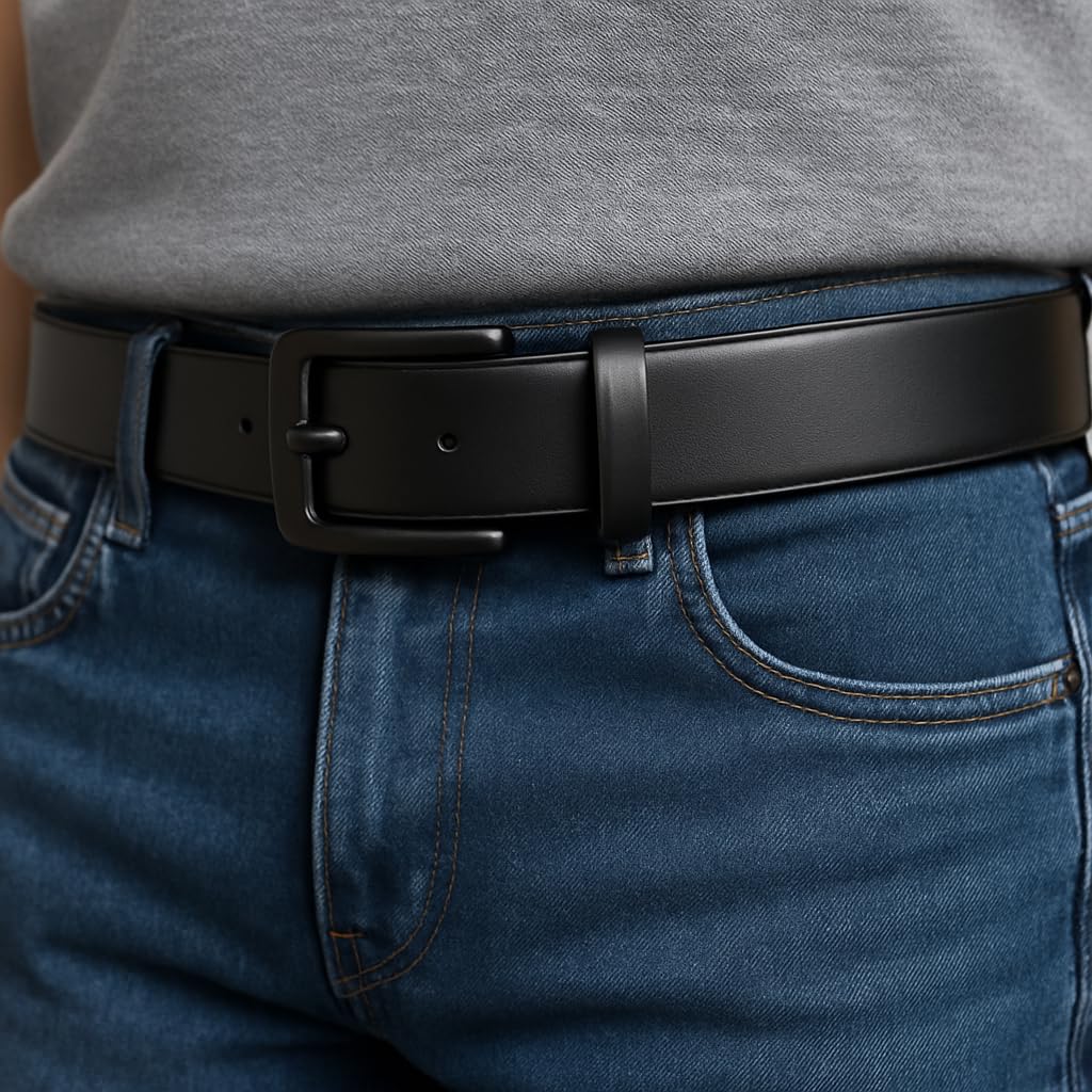 Luxury Designer Belt for Men with Metal Buckle - Image 5