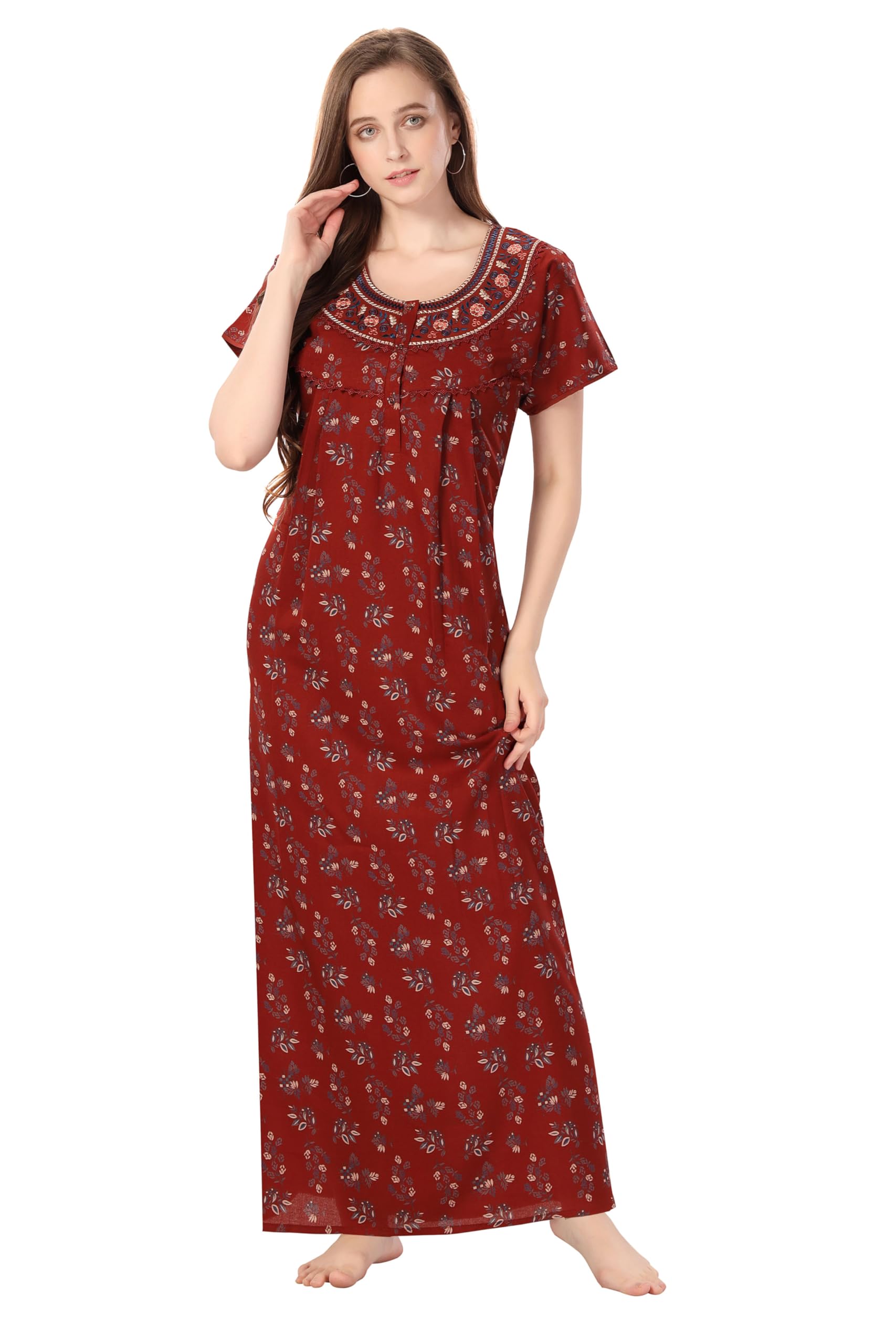 Soulemo Women's Blended Alpine Nighty - Rust