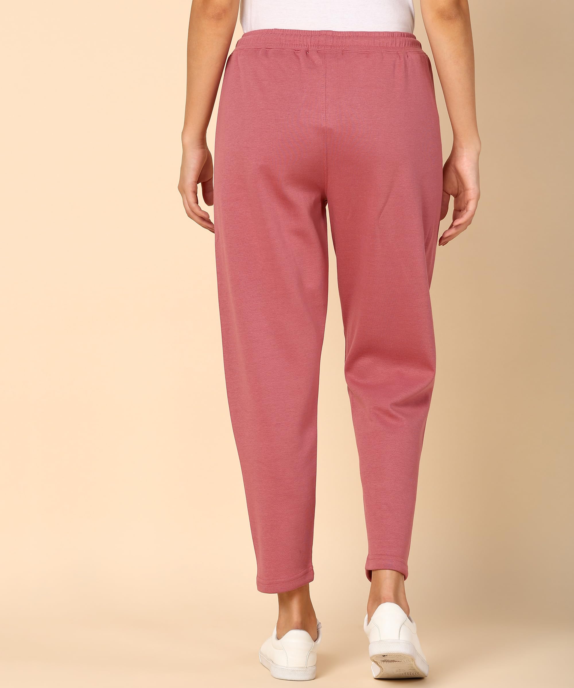 Alan Jones Women's Ankle-Length Cotton Trackpant - Pink - Image 2