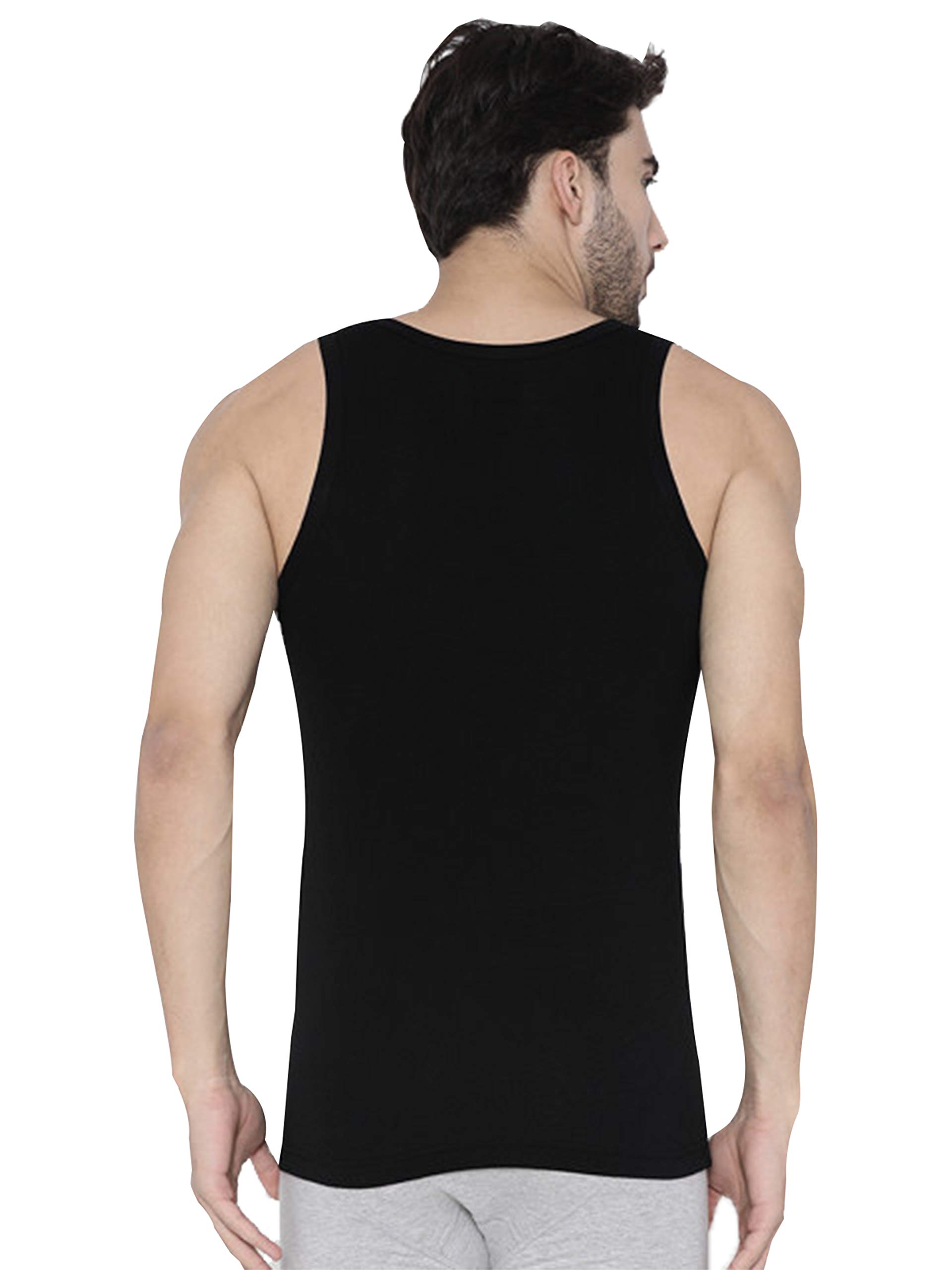 THE ARCHER Men Cotton Printed Vest - Grey Black - Image 5