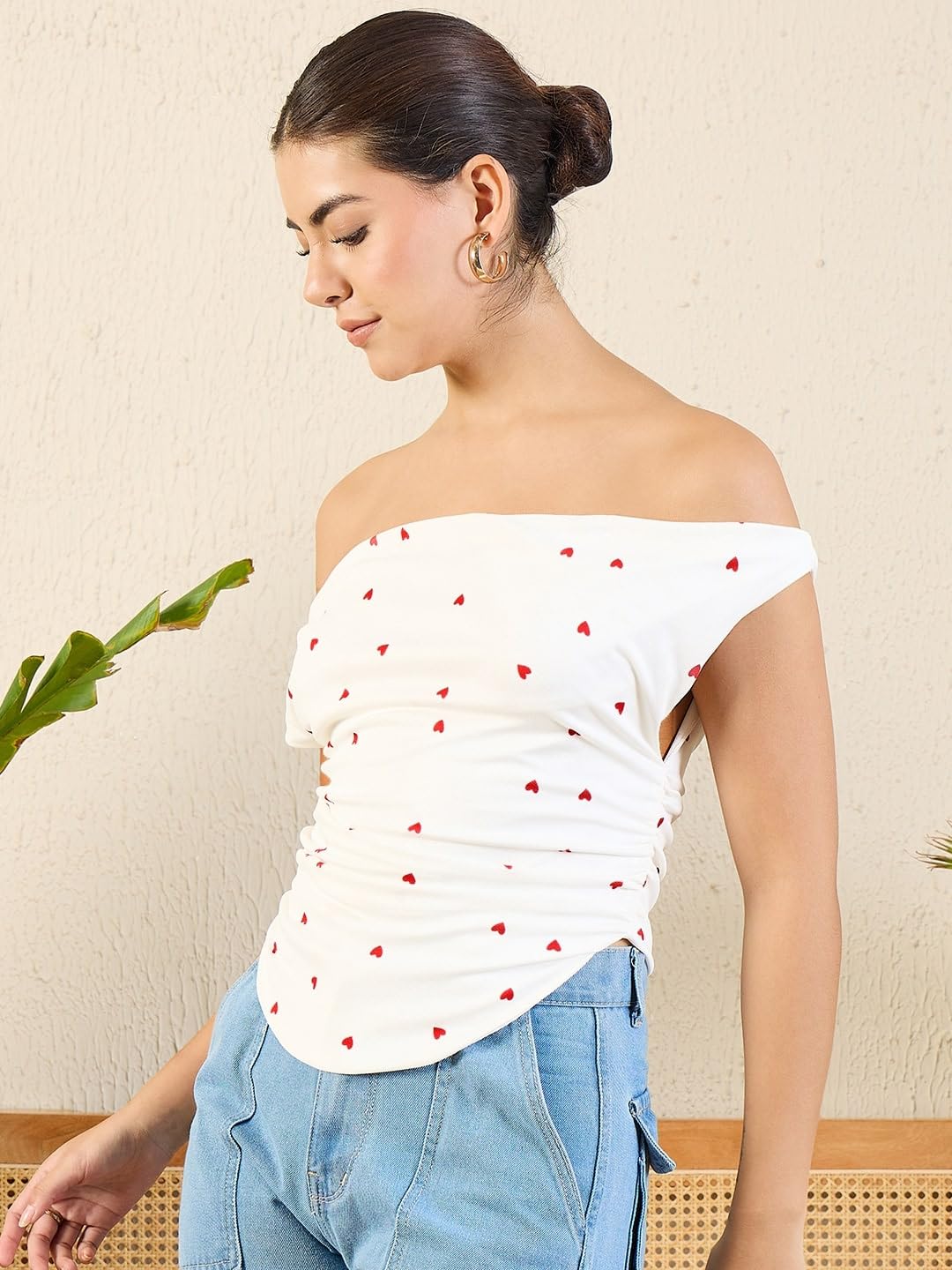 Uptownie Cotton Stretch Crop Top - Image 3