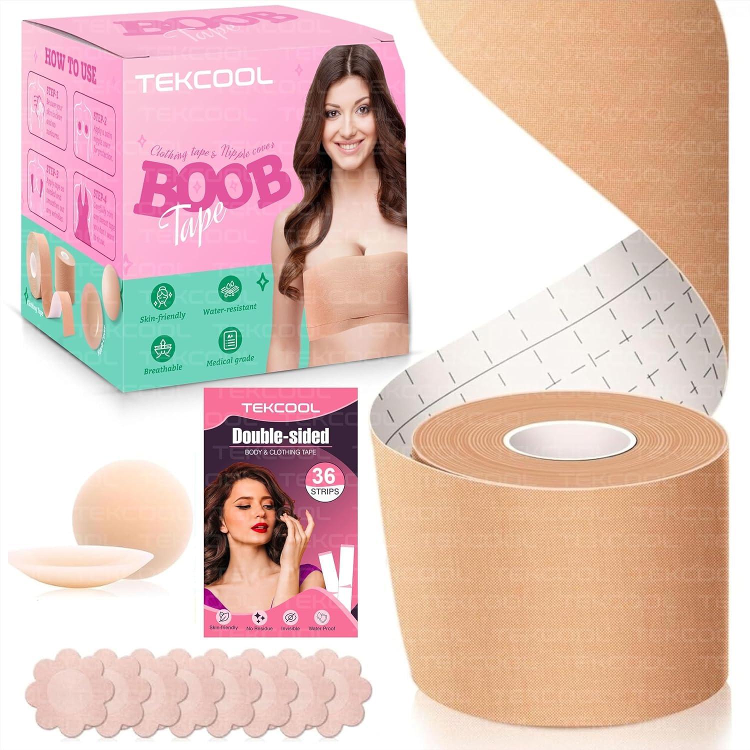 TEKCOOL Boob Tape Kit - Lift & Support