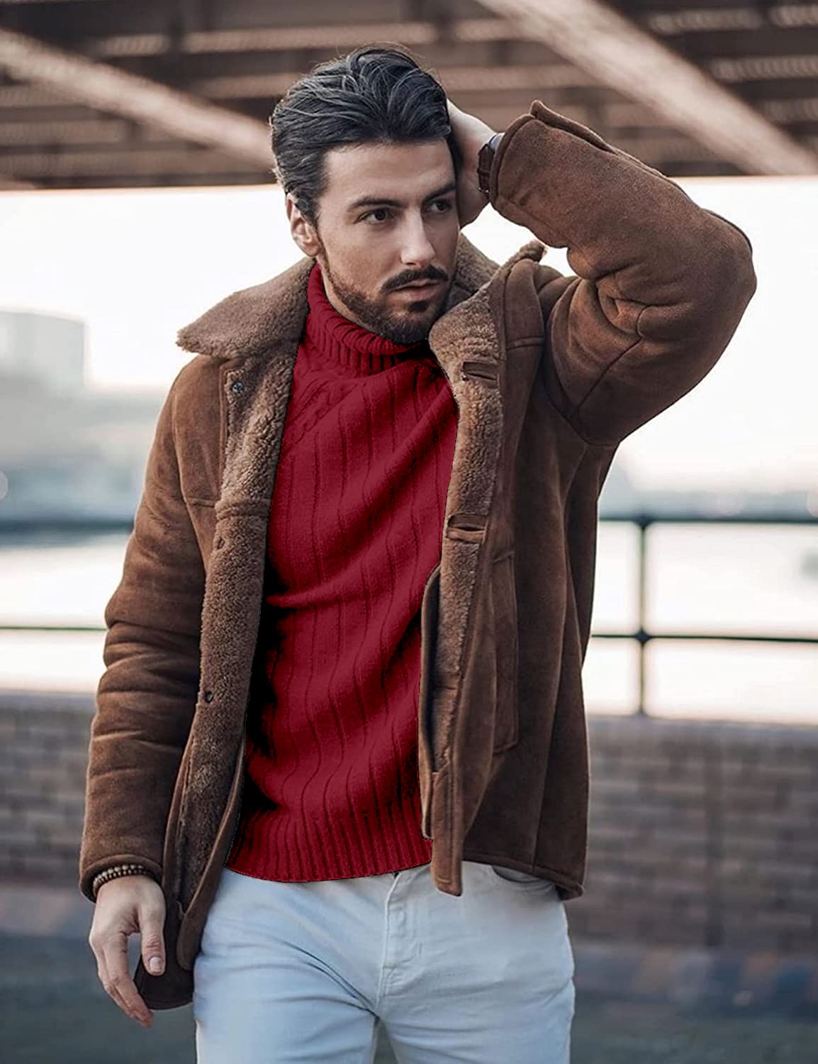 DENIMHOLIC Men Turtle Neck Sweater - Image 5