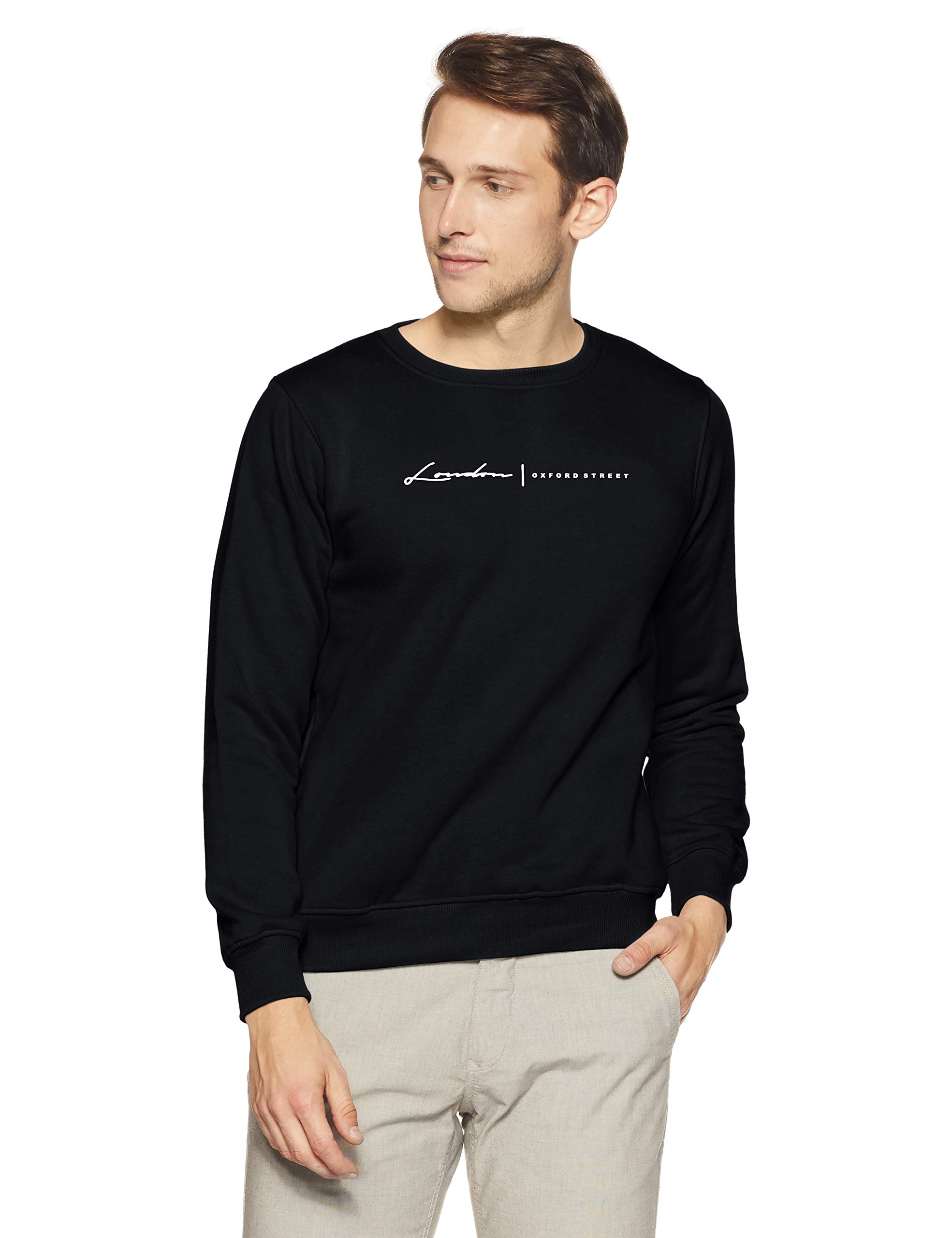 Fort Collins Men's Cotton Sweat Shirt - Black