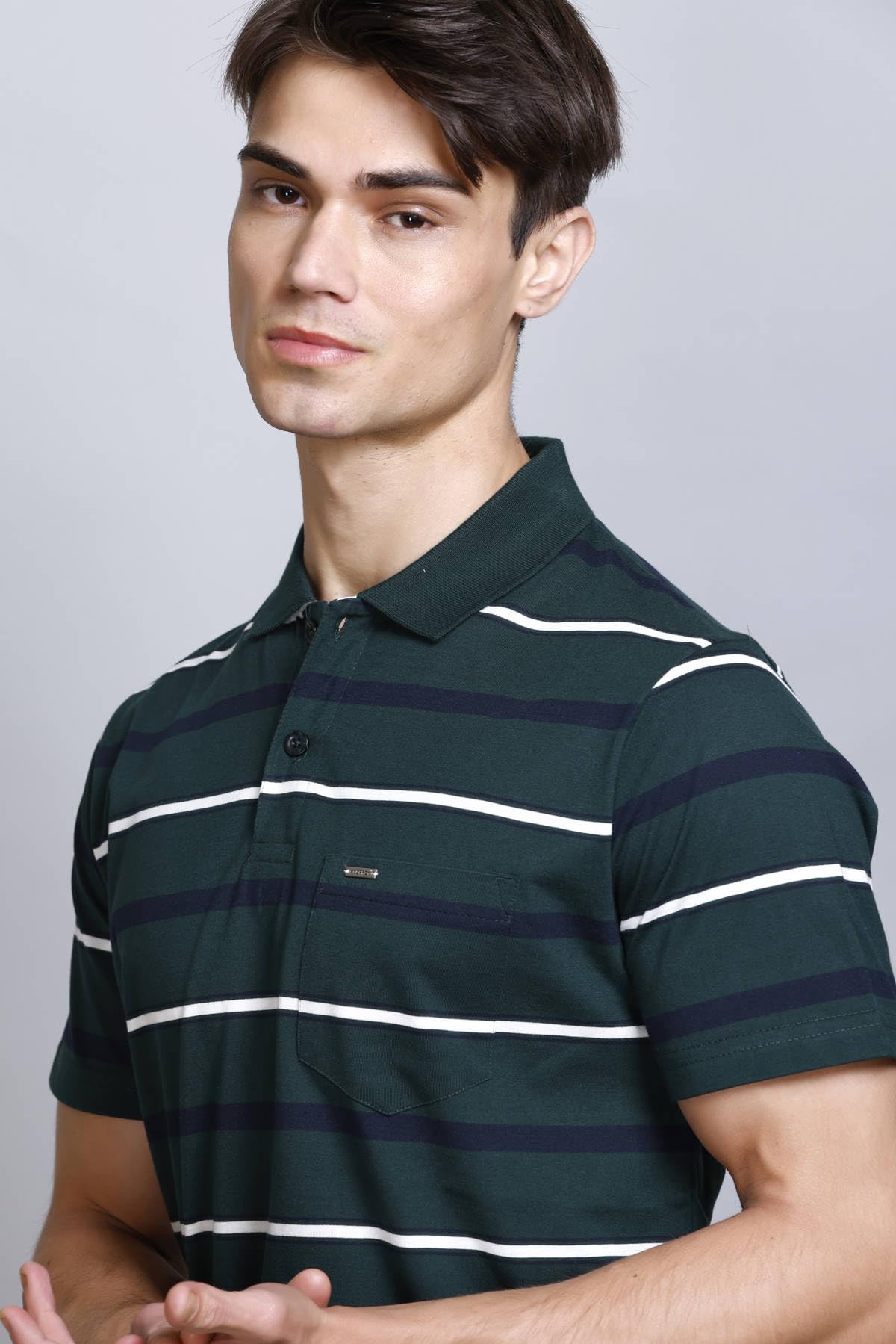 GODFREY Cotton Half Sleeve Collar Tshirt for Men - Image 3