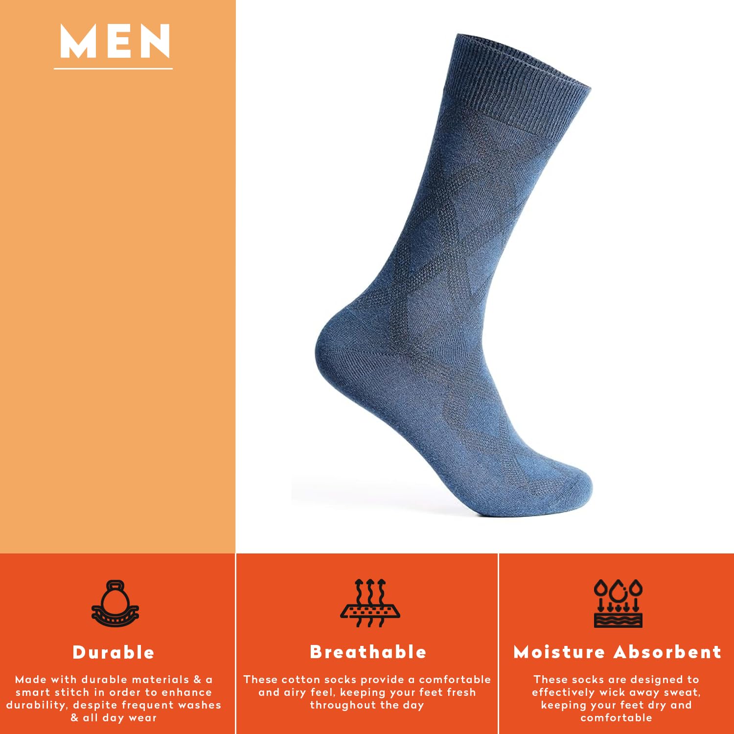 Supersox Men Formal Socks - Combed Cotton - Image 4