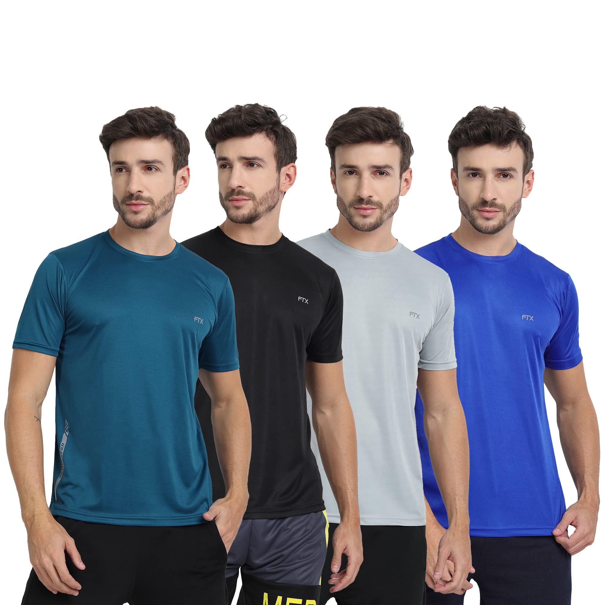 FTX Men's Multicolor Polyester T-Shirts