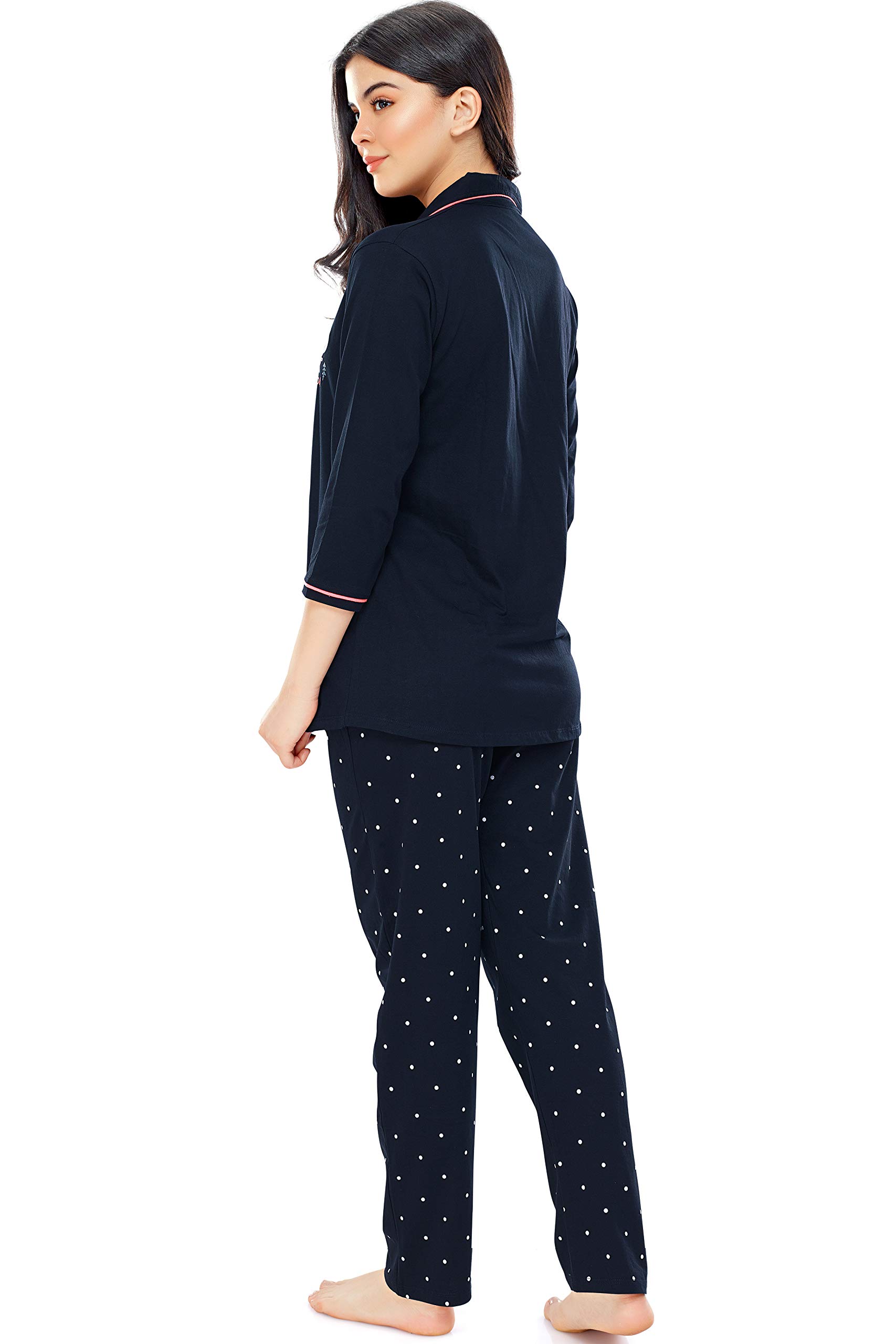 ZEYO Women's Navy Blue Night Suit - Image 3