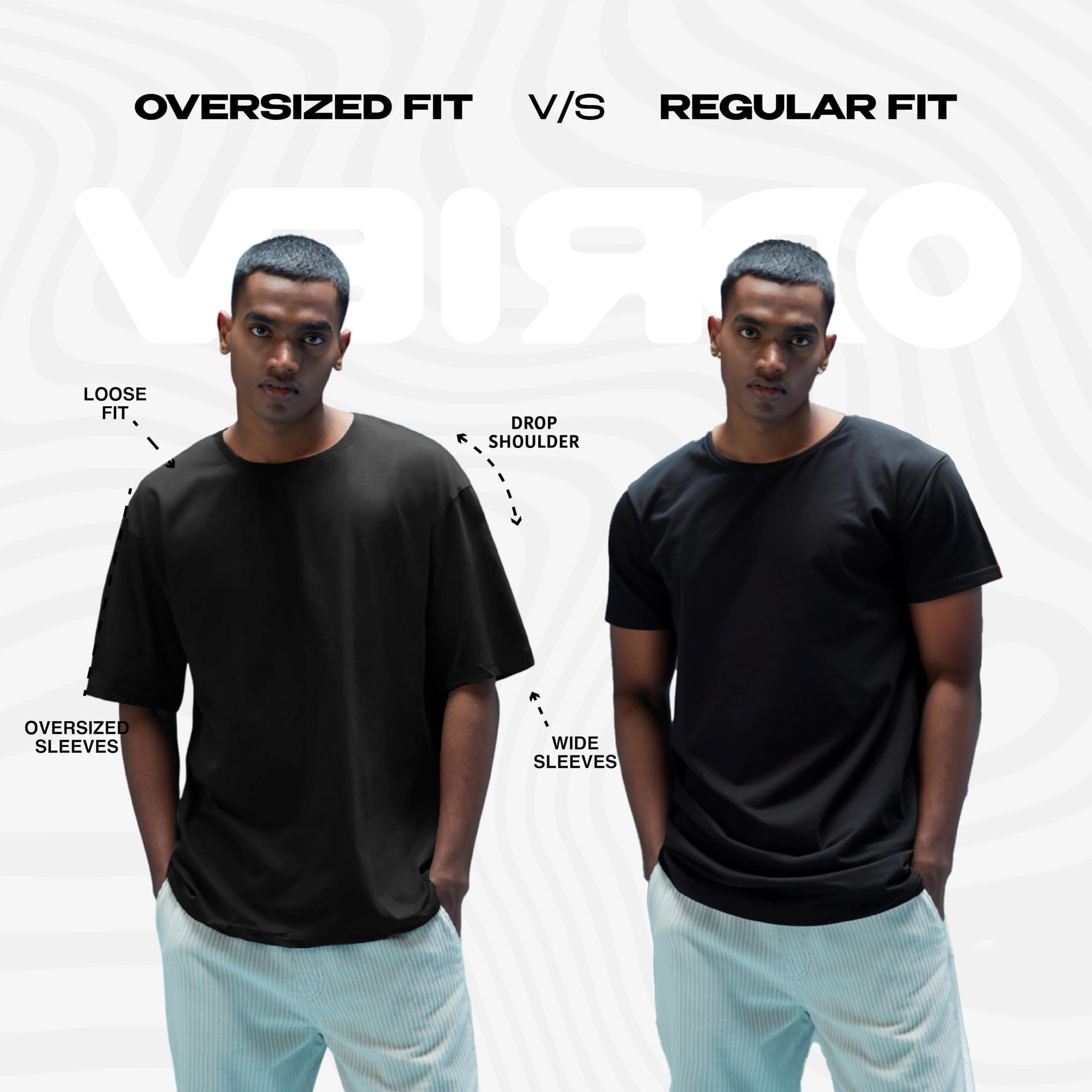 Veirdo Men's Oversized Cotton T-Shirt - Swan White - Image 5