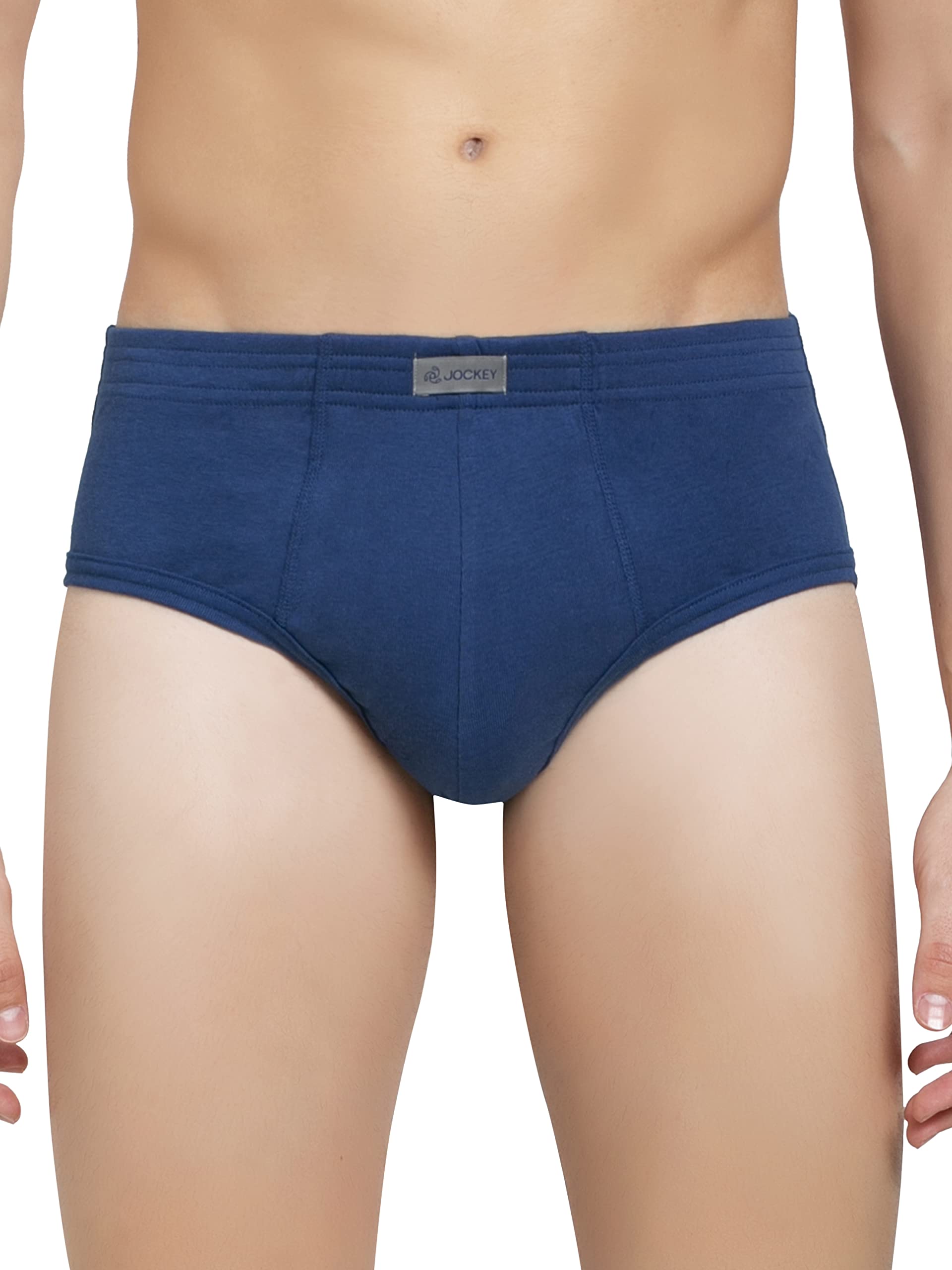 Jockey Men's Estate Blue Cotton Briefs - Image 2
